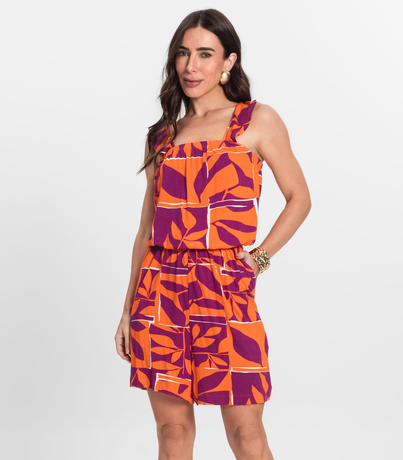 Macaquinho Feminino Curto Infinita Cor Roxo