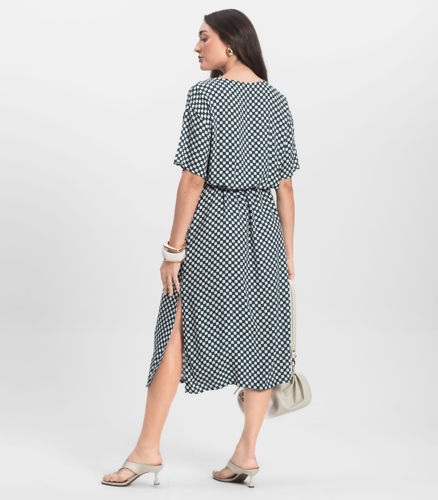 Vestido Midi Infinita Cor Verde - Imagem 3