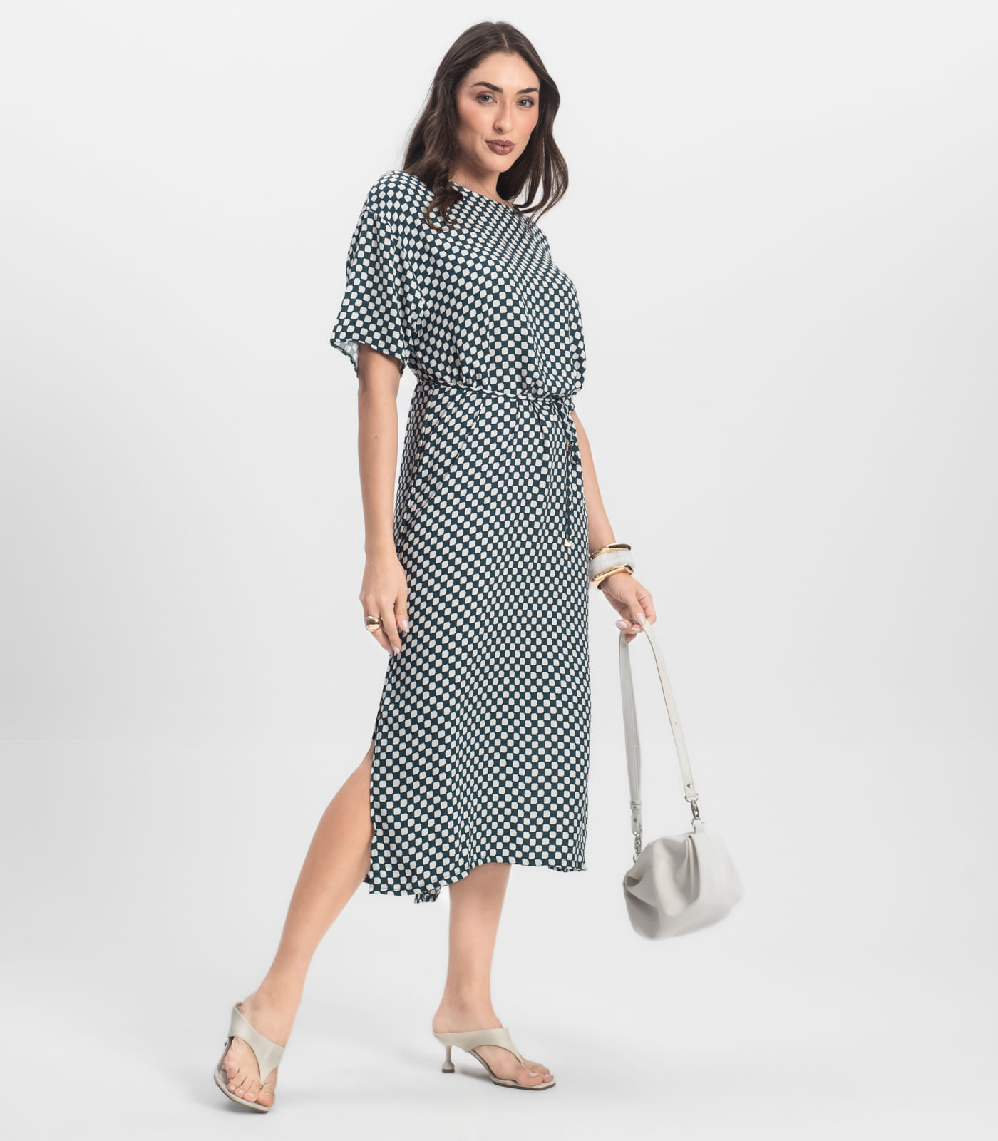 Vestido Midi Infinita Cor Verde - Imagem 4