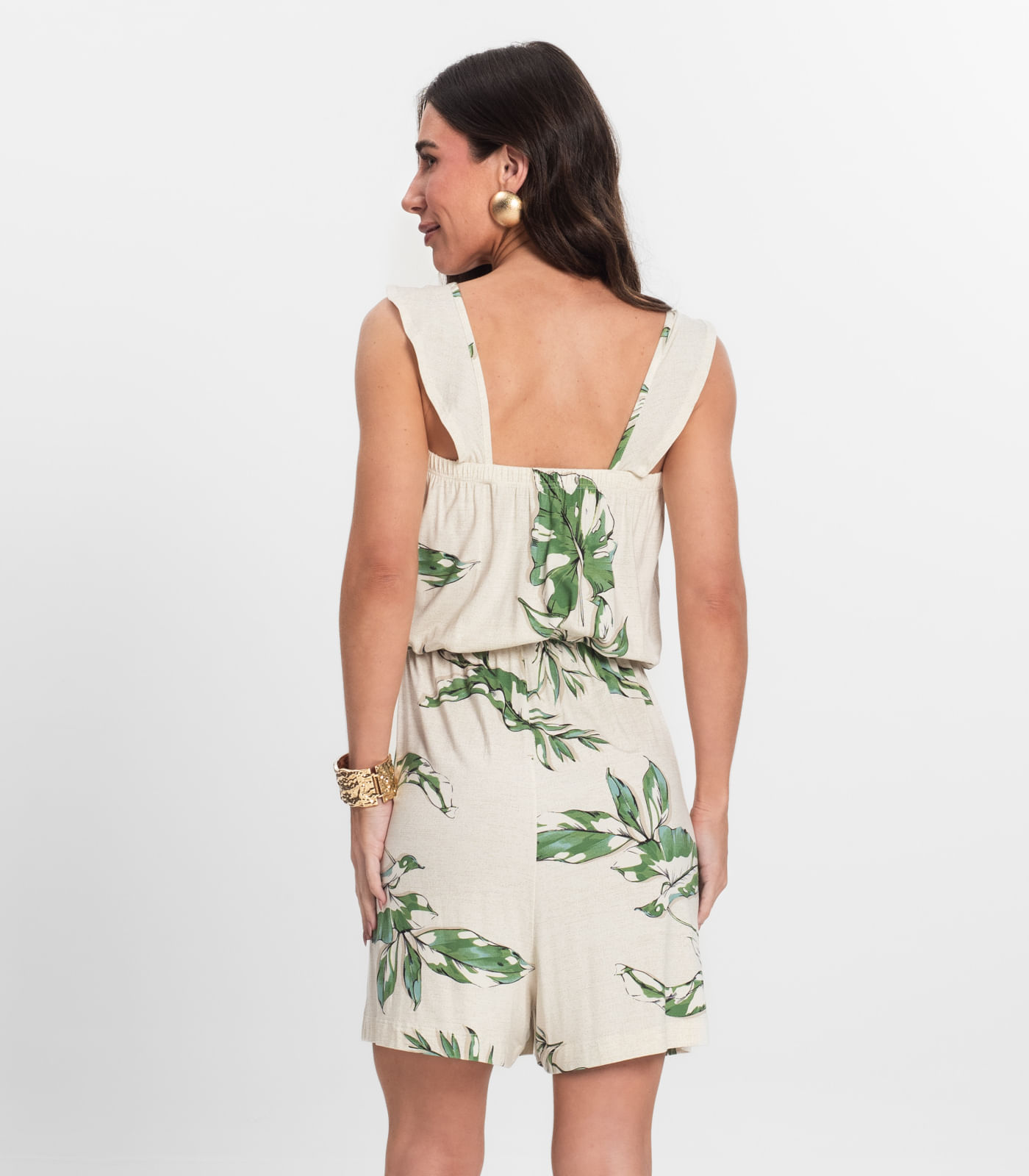 Macaquinho Feminino Curto Infinita Cor Bege - Imagem 5