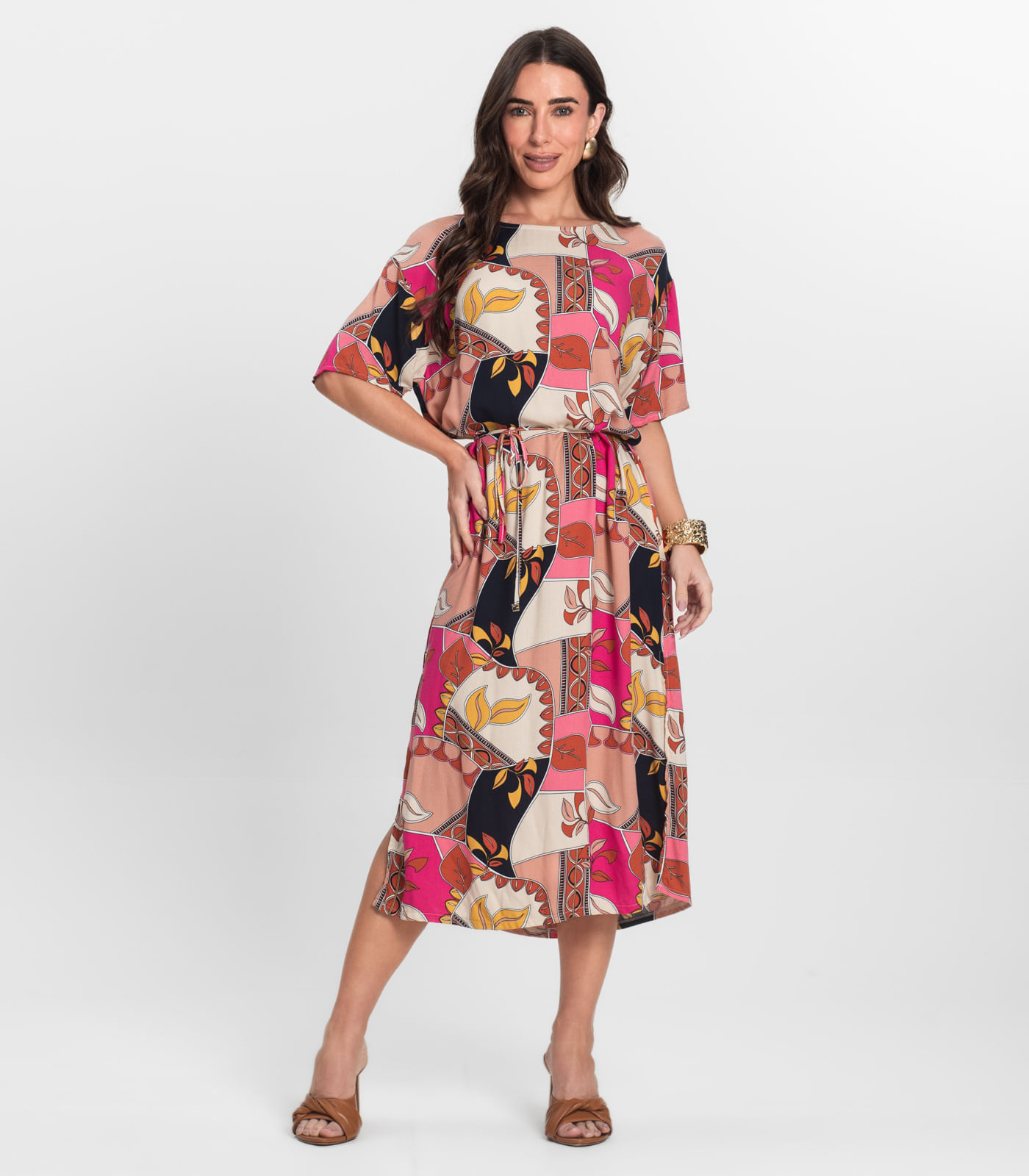 Vestido Midi Infinita Cor Rosa