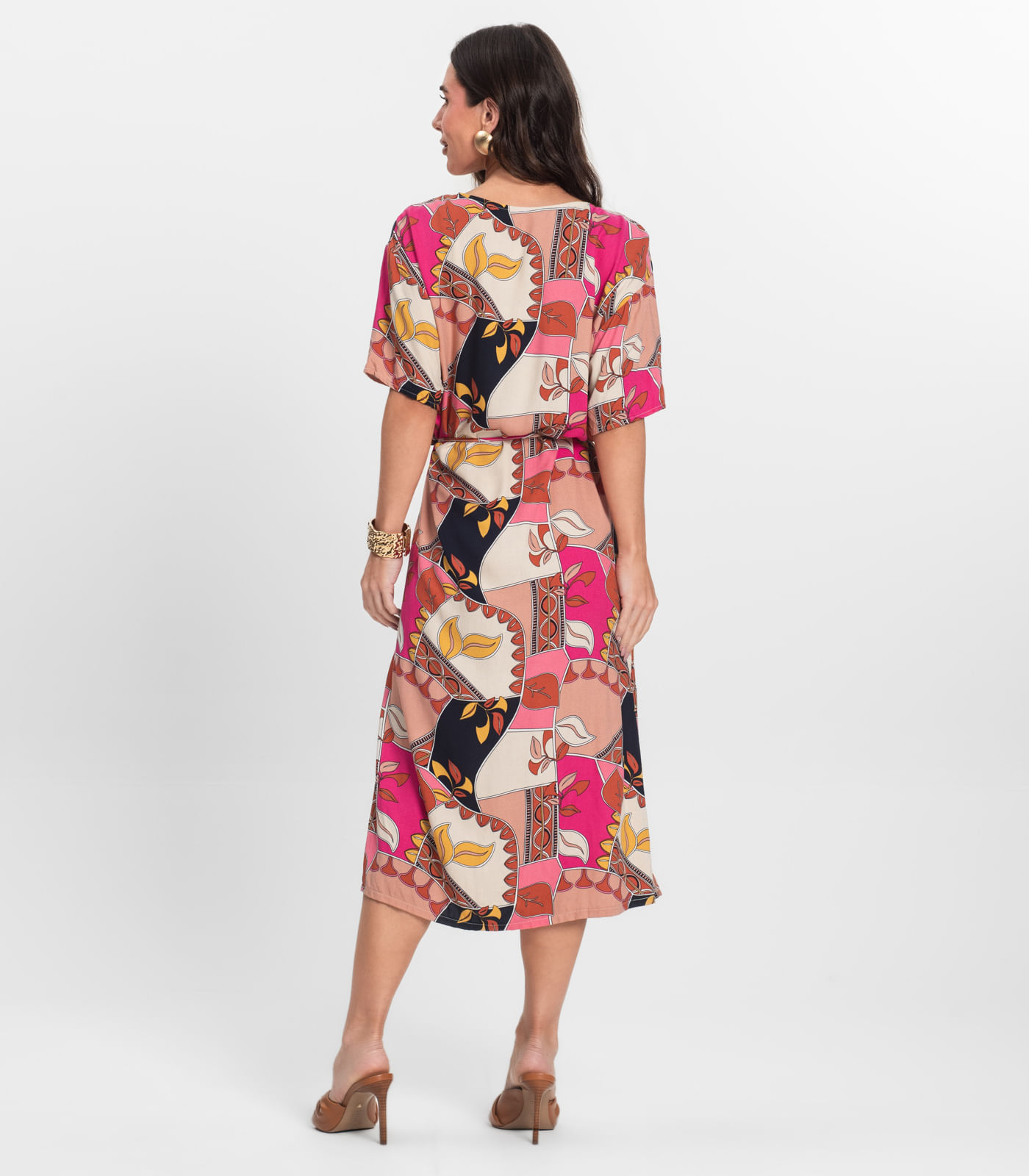 Vestido Midi Infinita Cor Rosa - Imagem 3