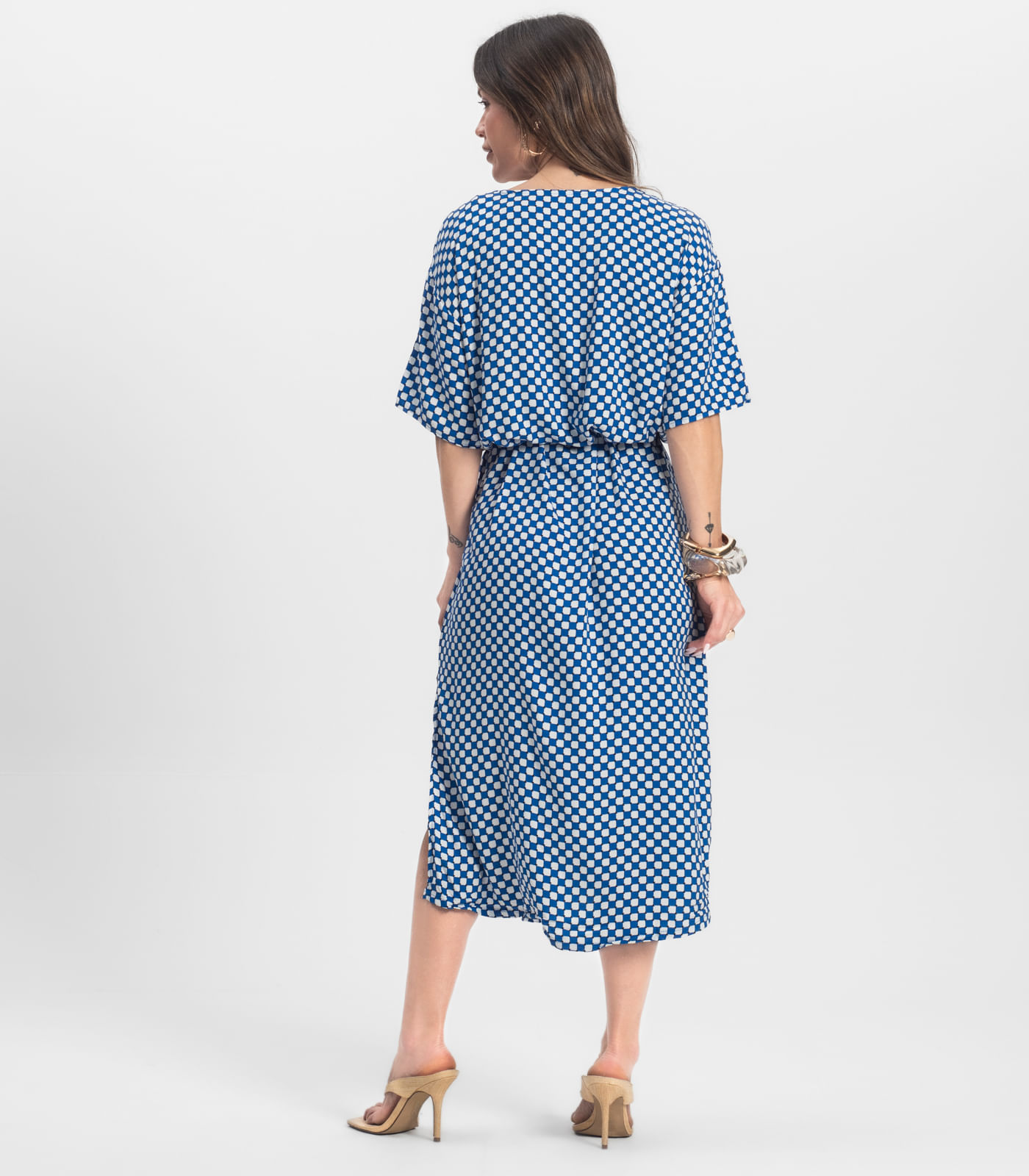 Vestido Midi Infinita Cor Azul - Imagem 3