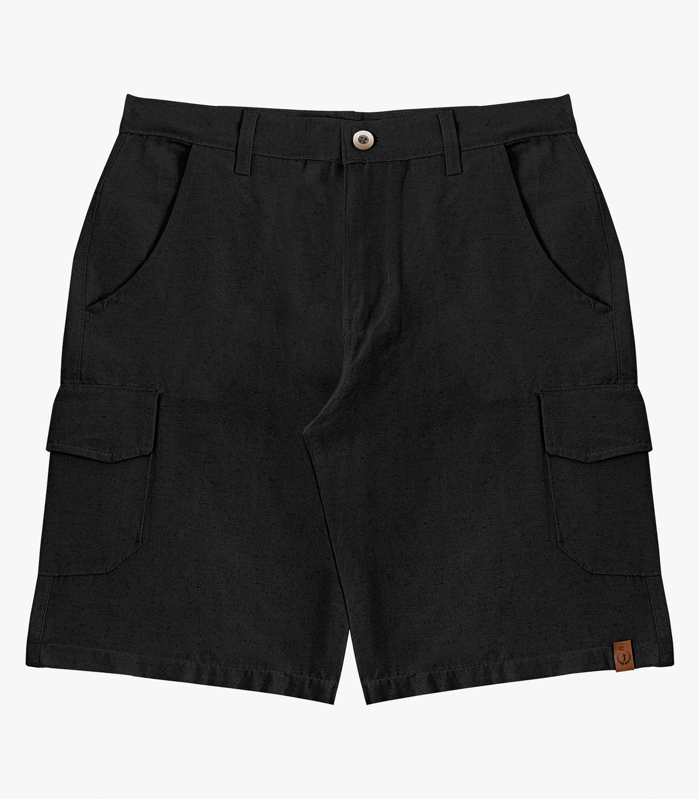 Bermuda Masculina Sarja Com Bolsos Cargo Shift Preto - Imagem 2