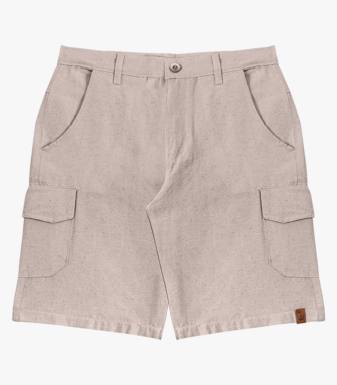 Bermuda Masculina Sarja Com Bolsos Cargo Shift Bege - Imagem 5