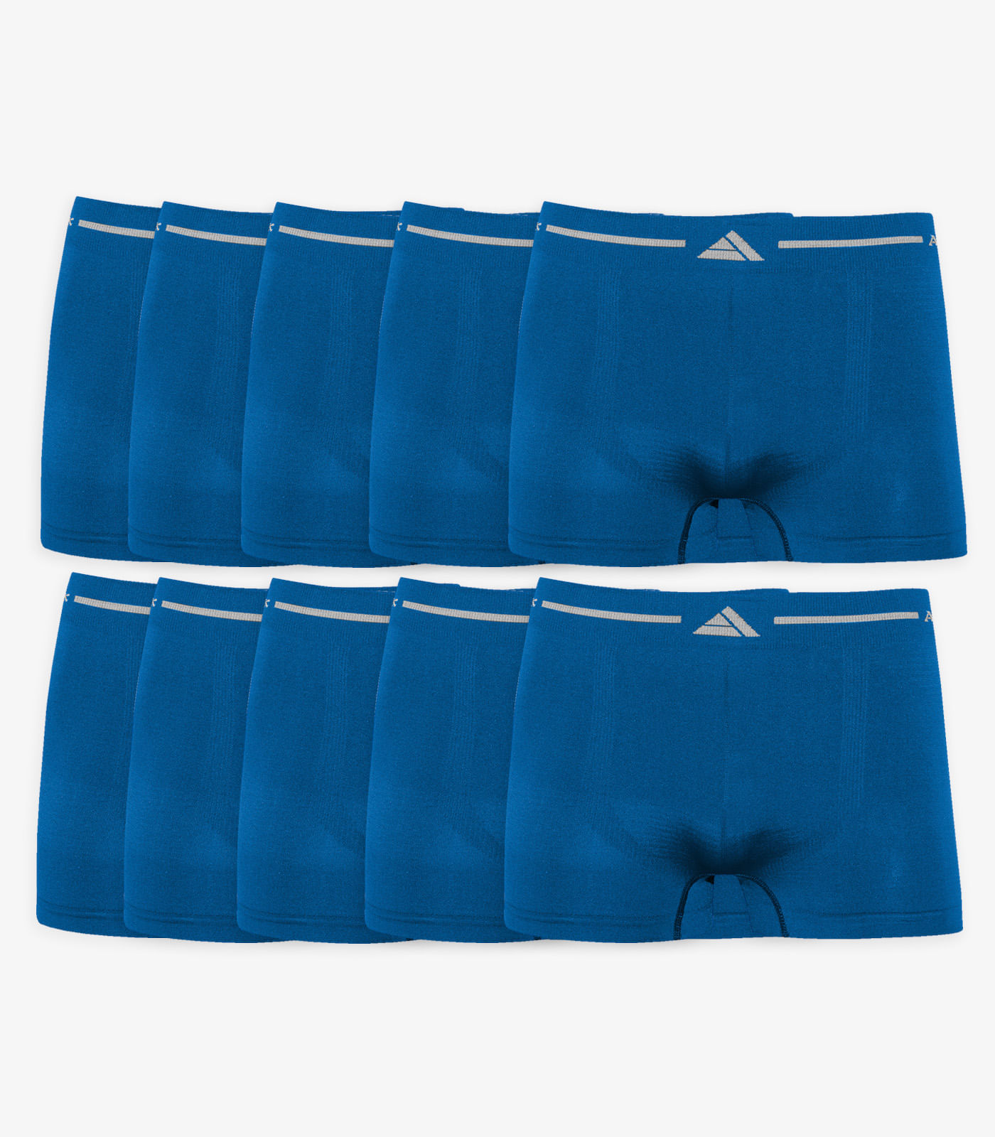 Kit 10 Cuecas Boxer Lisa Microfibra Altomax Azul