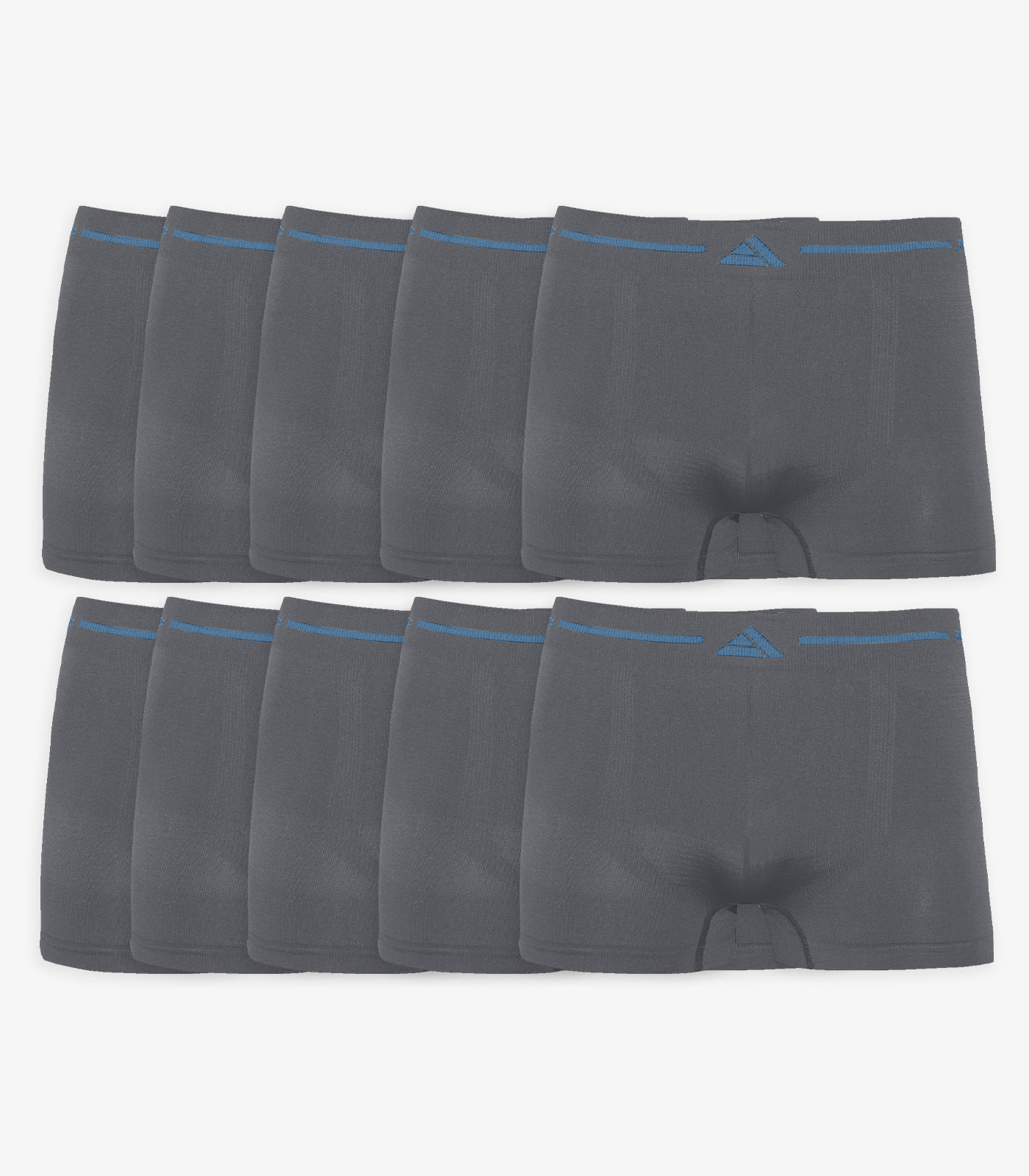 Kit 10 Cuecas Boxer Lisa Microfibra Altomax Cinza
