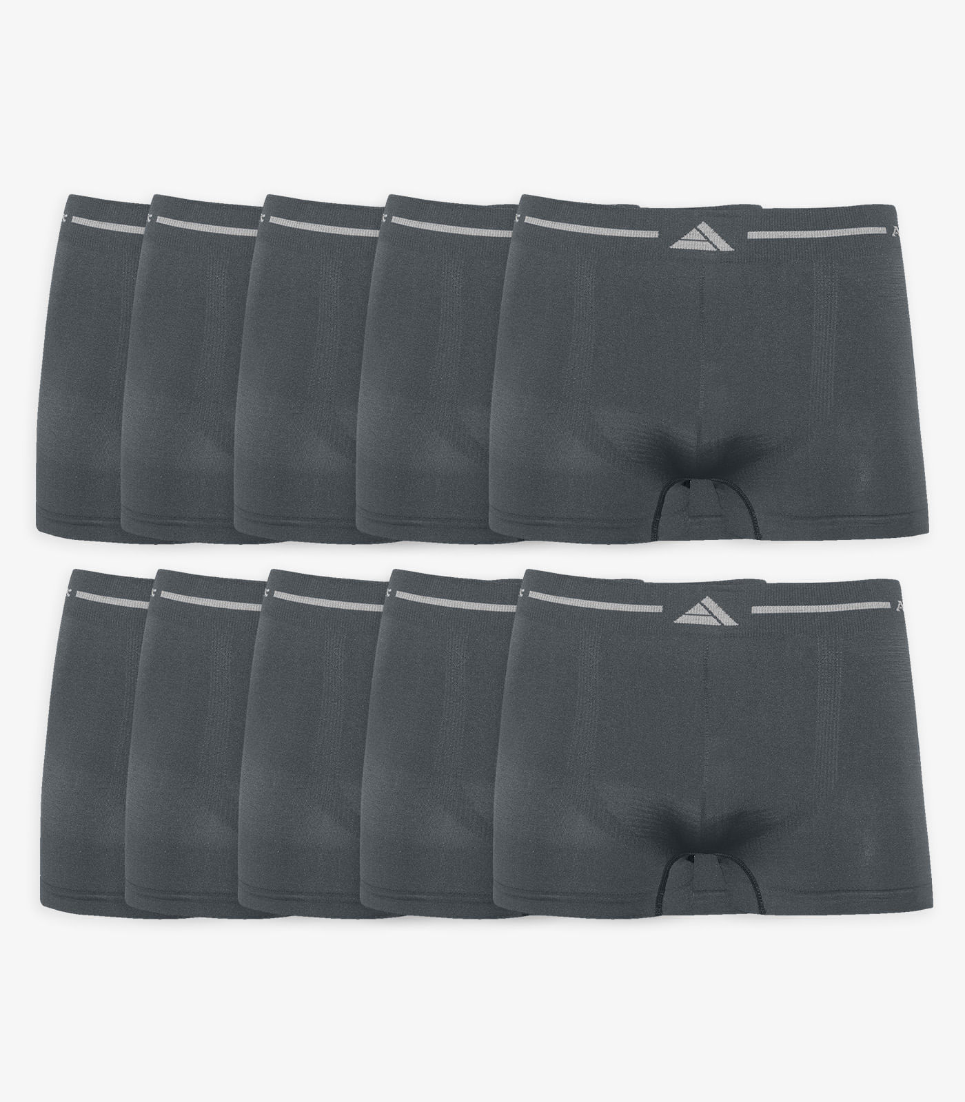 Kit 10 Cuecas Boxer Lisa Microfibra Altomax Cinza