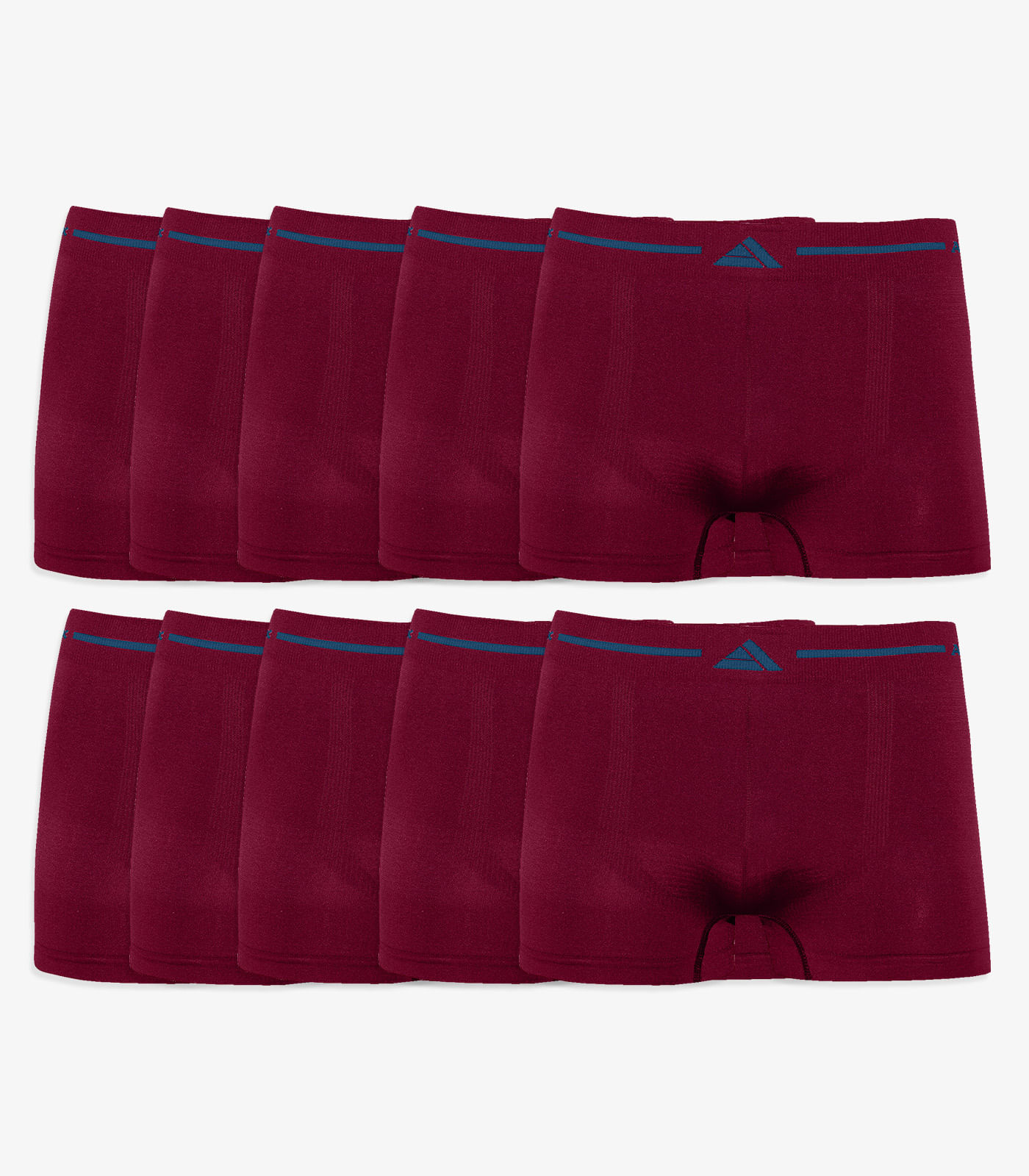 Kit 10 Cuecas Boxer Lisa Microfibra Altomax Vermelho