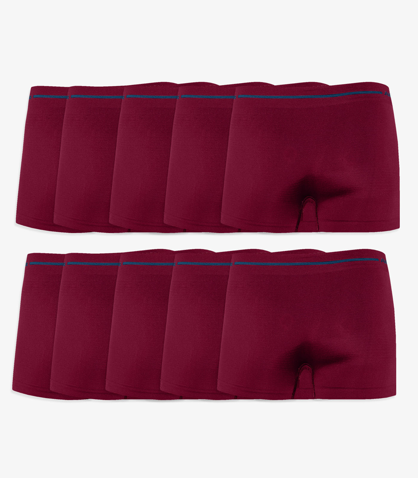 Kit 10 Cuecas Boxer Lisa Microfibra Altomax Vermelho - Imagem 8