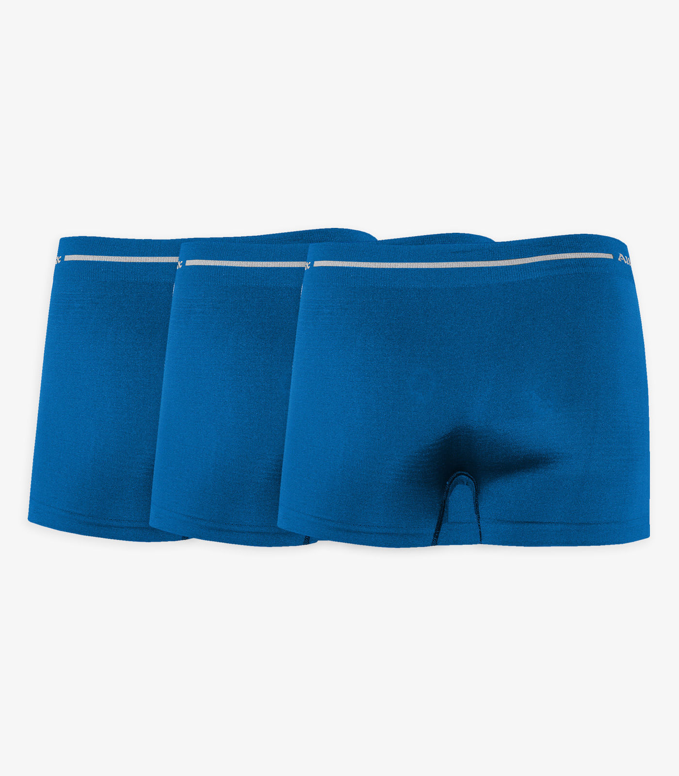 Kit 3 Cuecas Boxer Lisa Microfibra Altomax Azul - Imagem 2