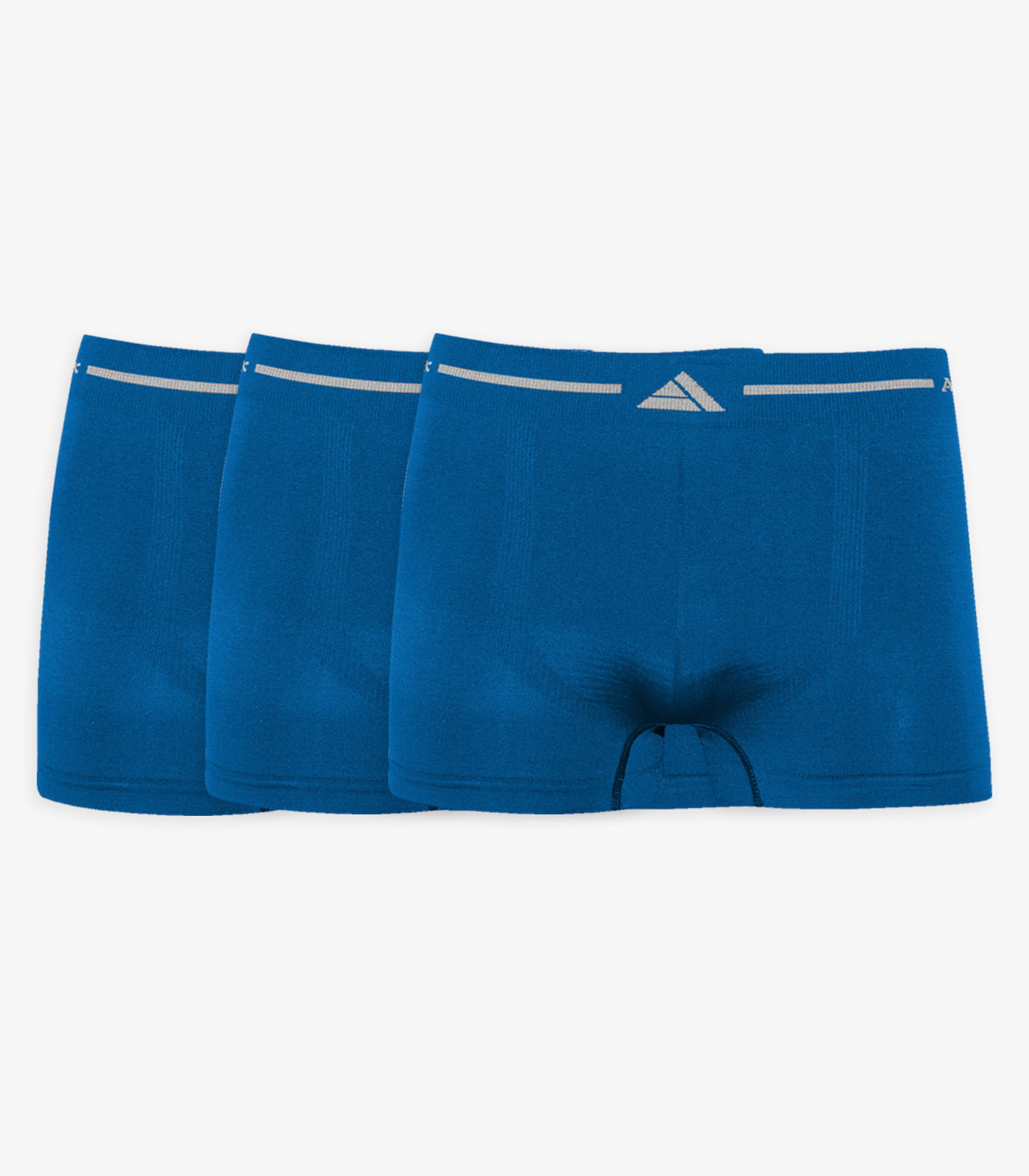 Kit 3 Cuecas Boxer Lisa Microfibra Altomax Azul - Imagem 10