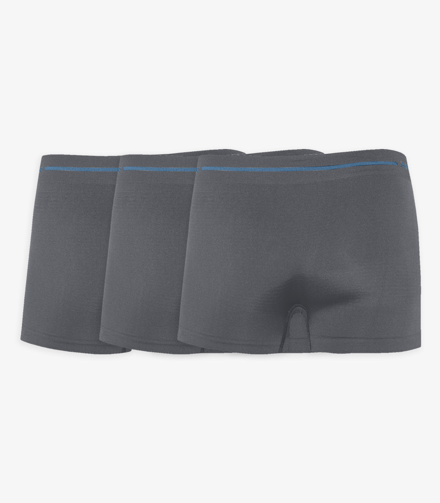 Kit 3 Cuecas Boxer Lisa Microfibra Altomax Cinza - Imagem 8