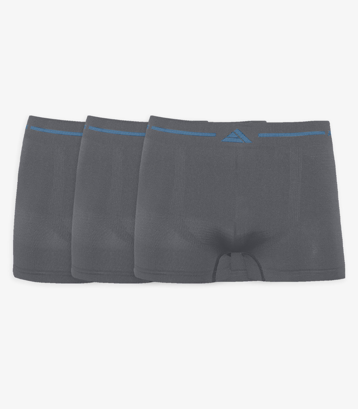 Kit 3 Cuecas Boxer Lisa Microfibra Altomax Cinza - Imagem 10