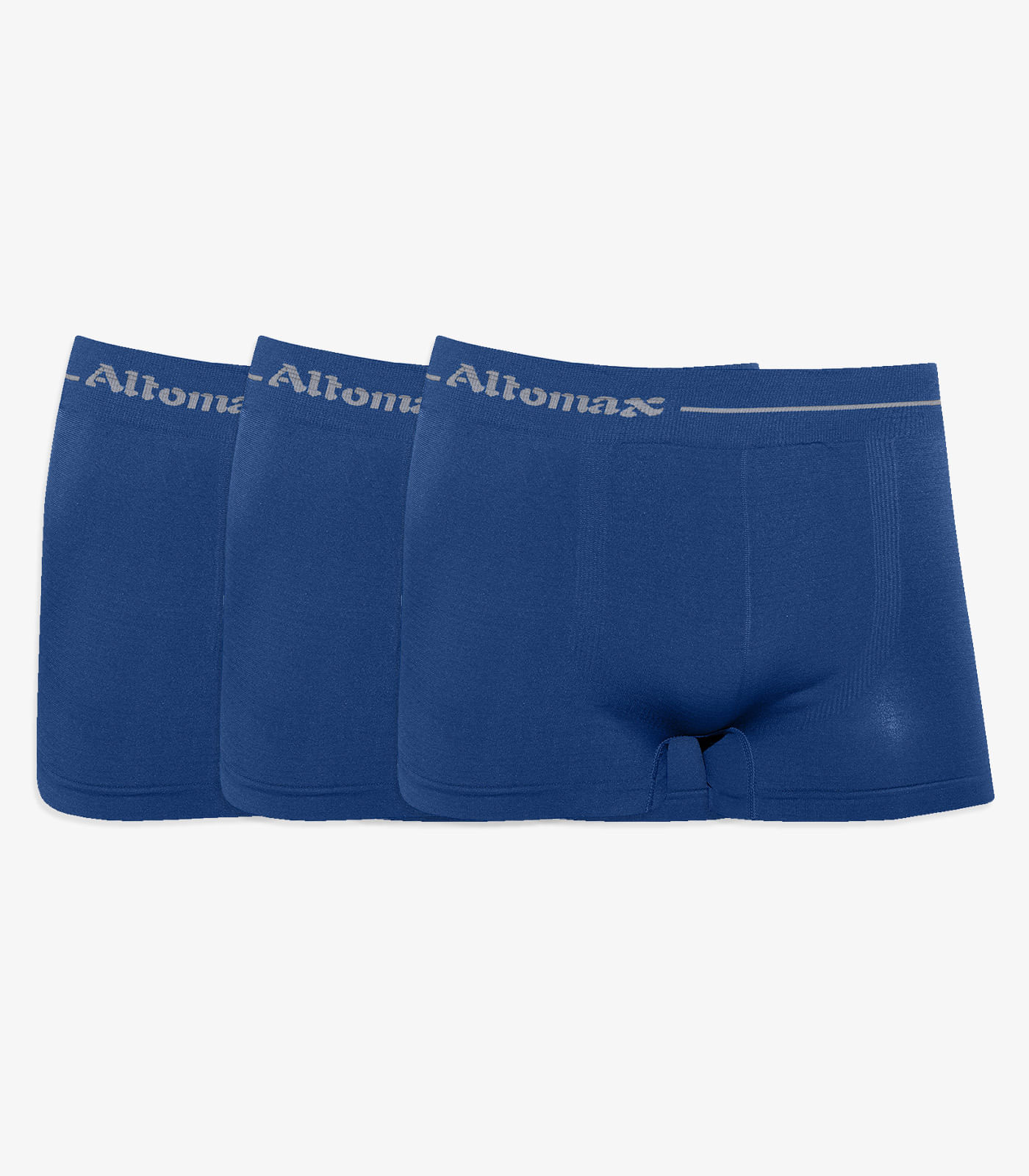 Kit 3 Cuecas Boxer Lisa Microfibra Altomax Azul