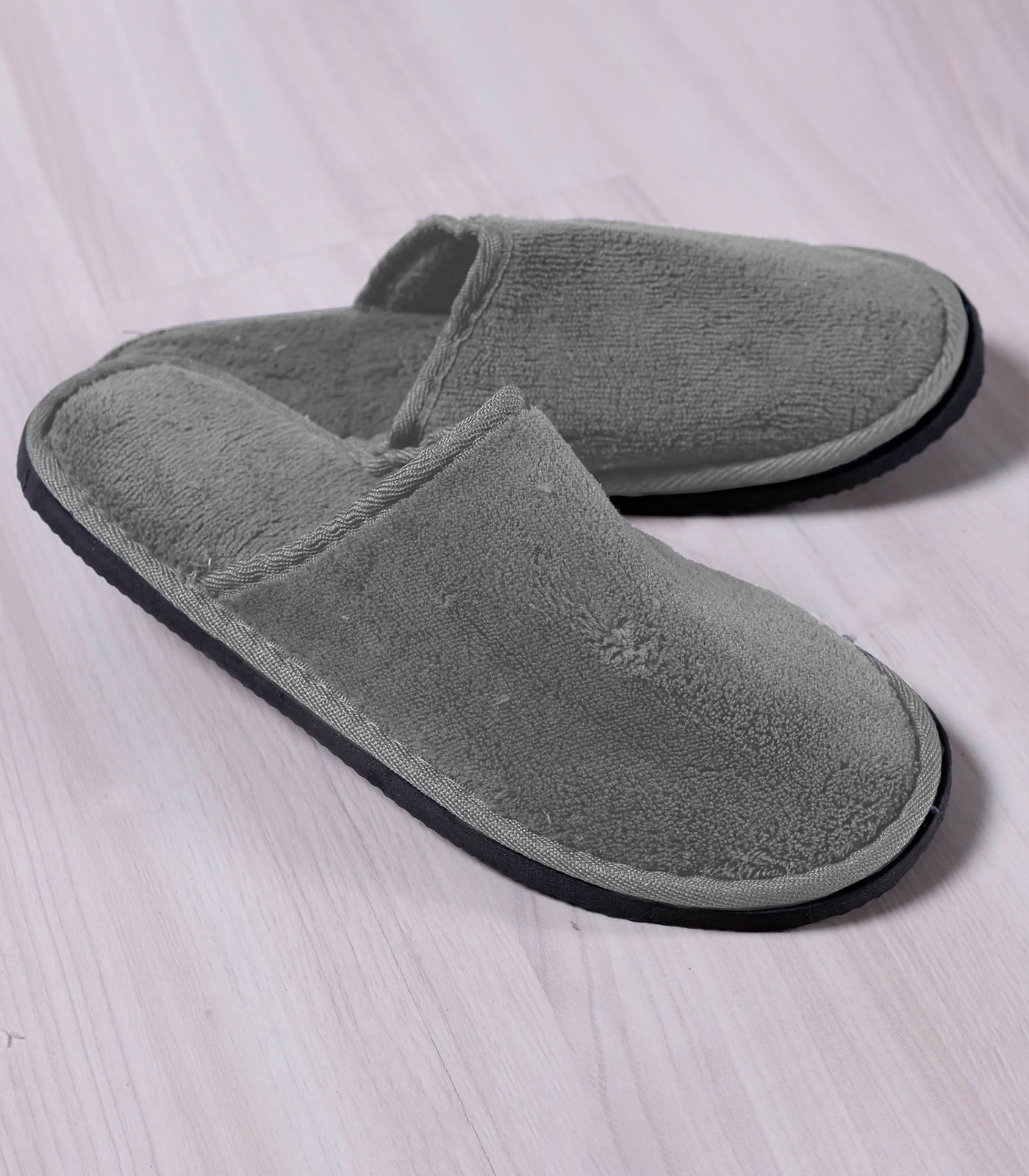Pantufa Masculina Em Plush Bene Casa Cinza
