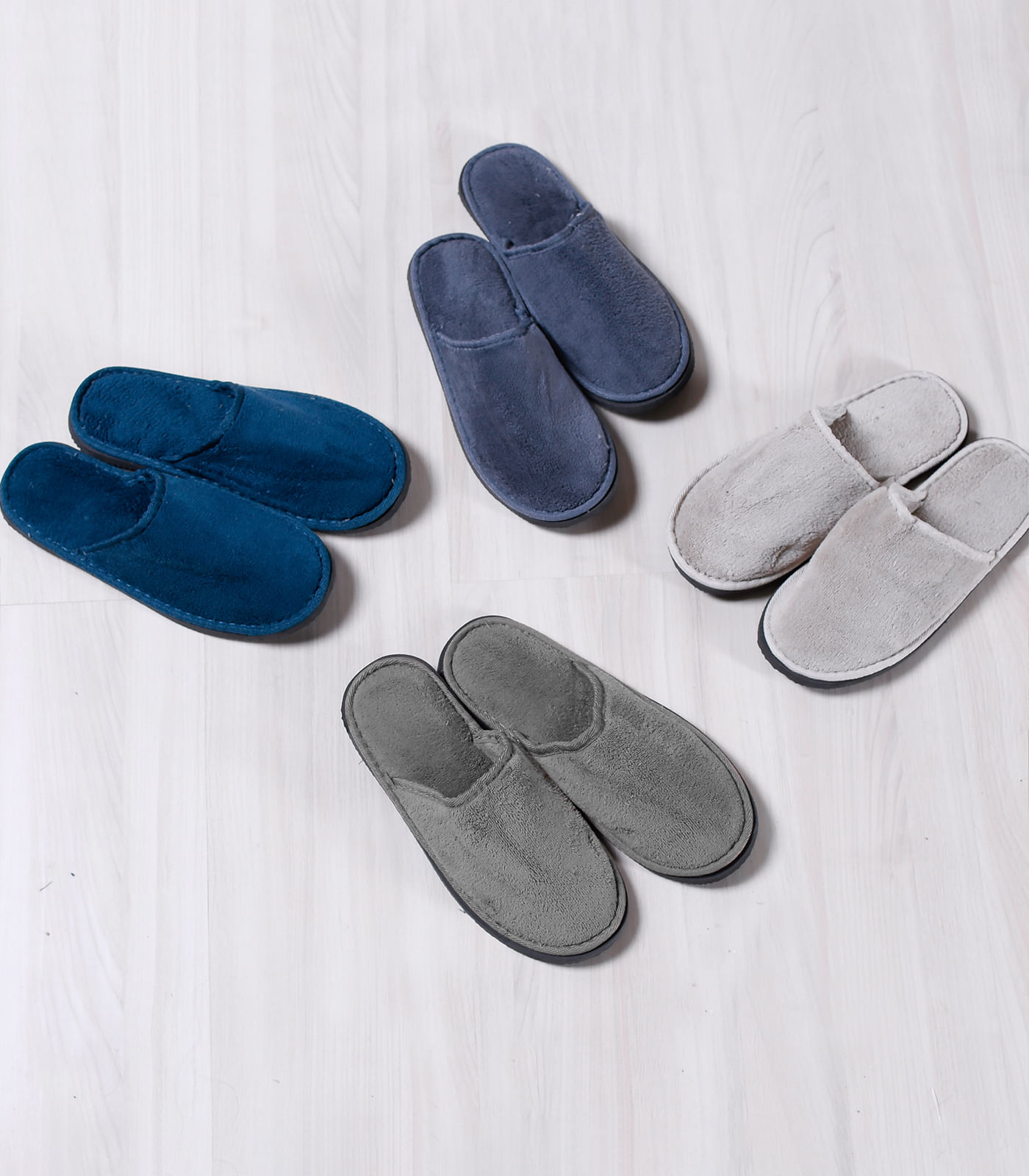 Pantufa Masculina Em Plush Bene Casa Cinza - Imagem 2