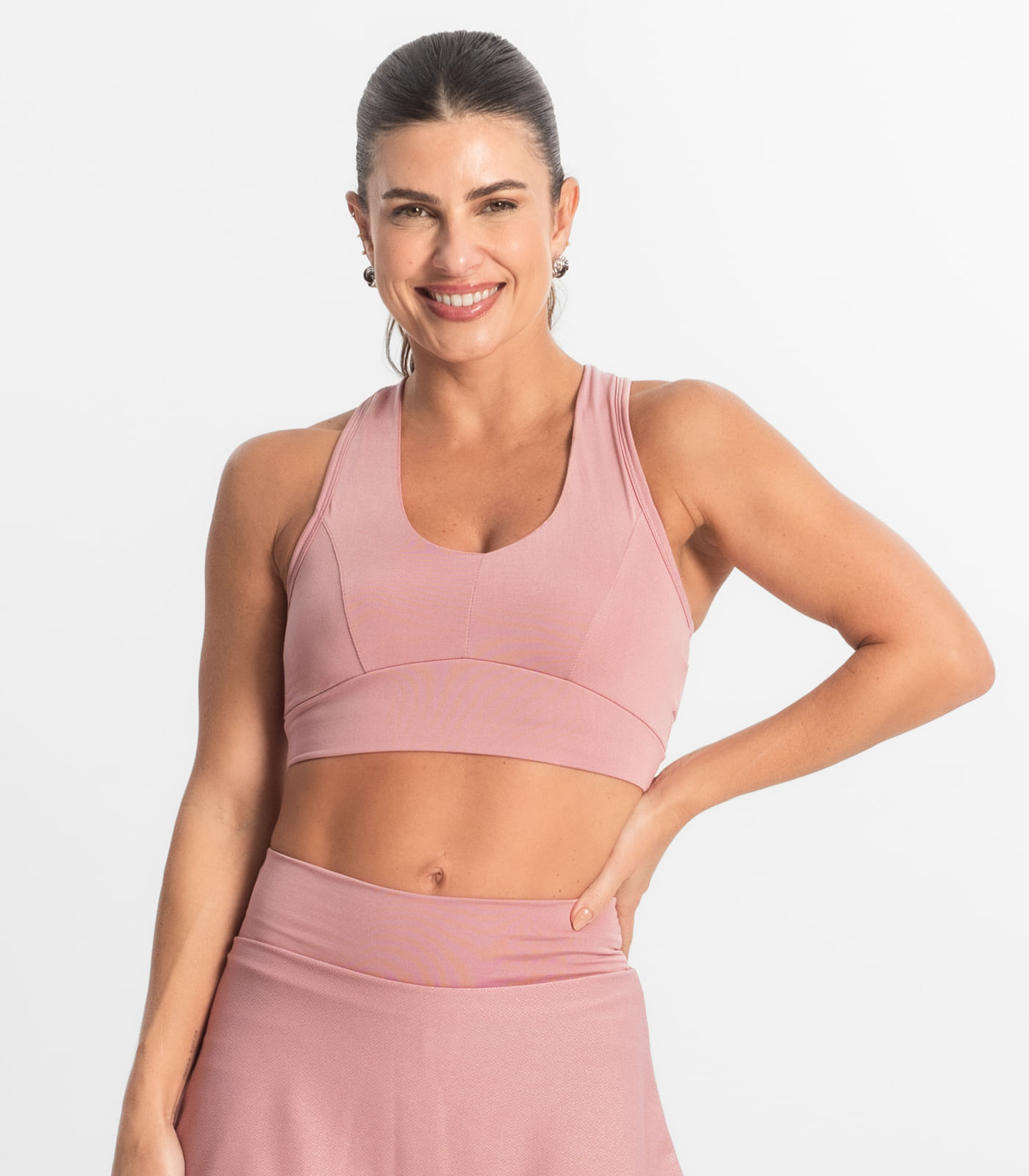 Top Feminino Sem Bojo FTK Fitness Rosa - Imagem 2