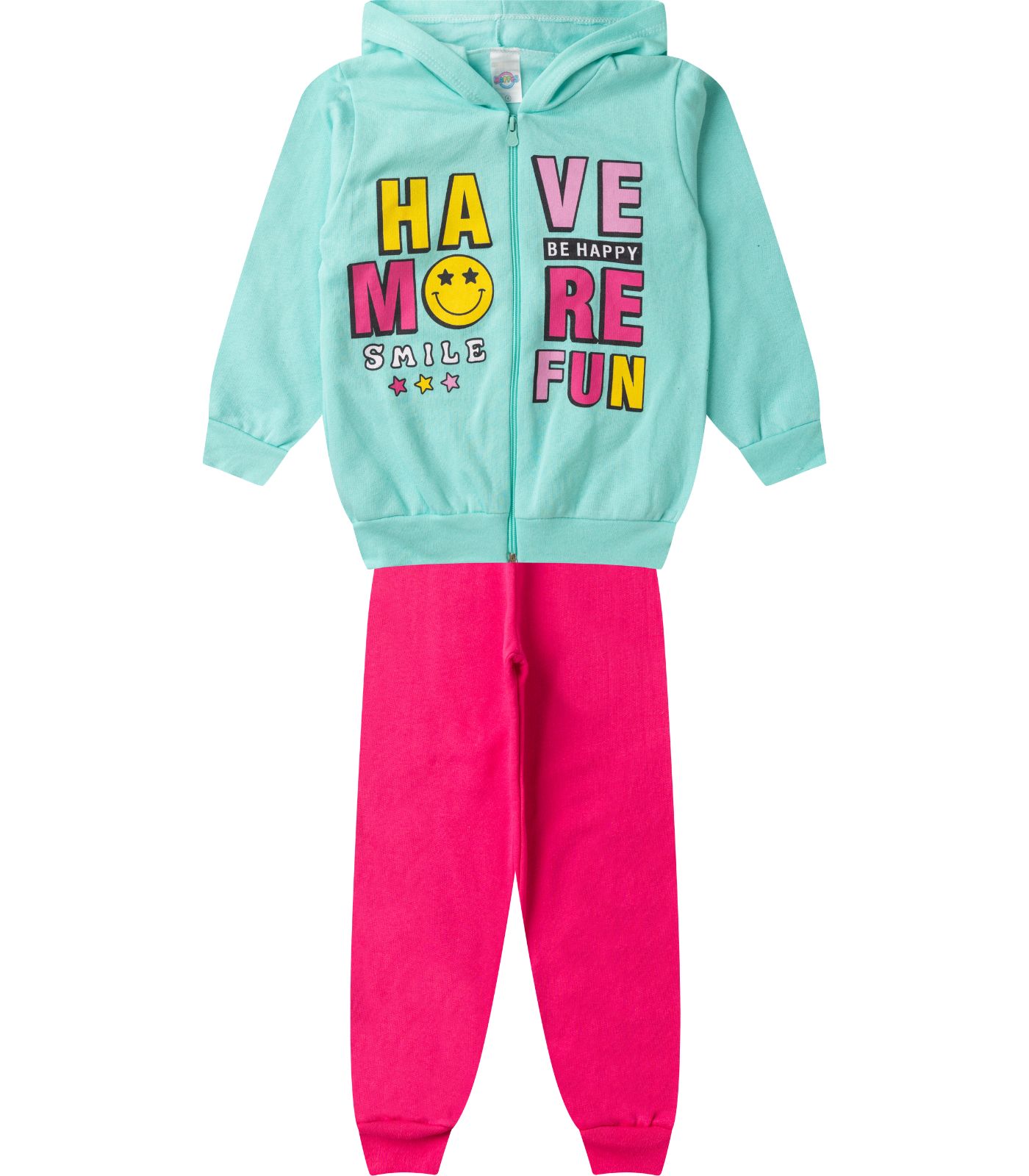 Conjunto De Moletom Infantil Com Capuz Kappes Verde