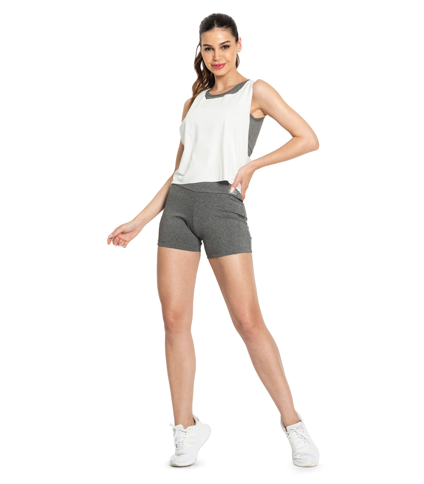 Cropped Feminino Basic FTK Fitness Bege - Imagem 3