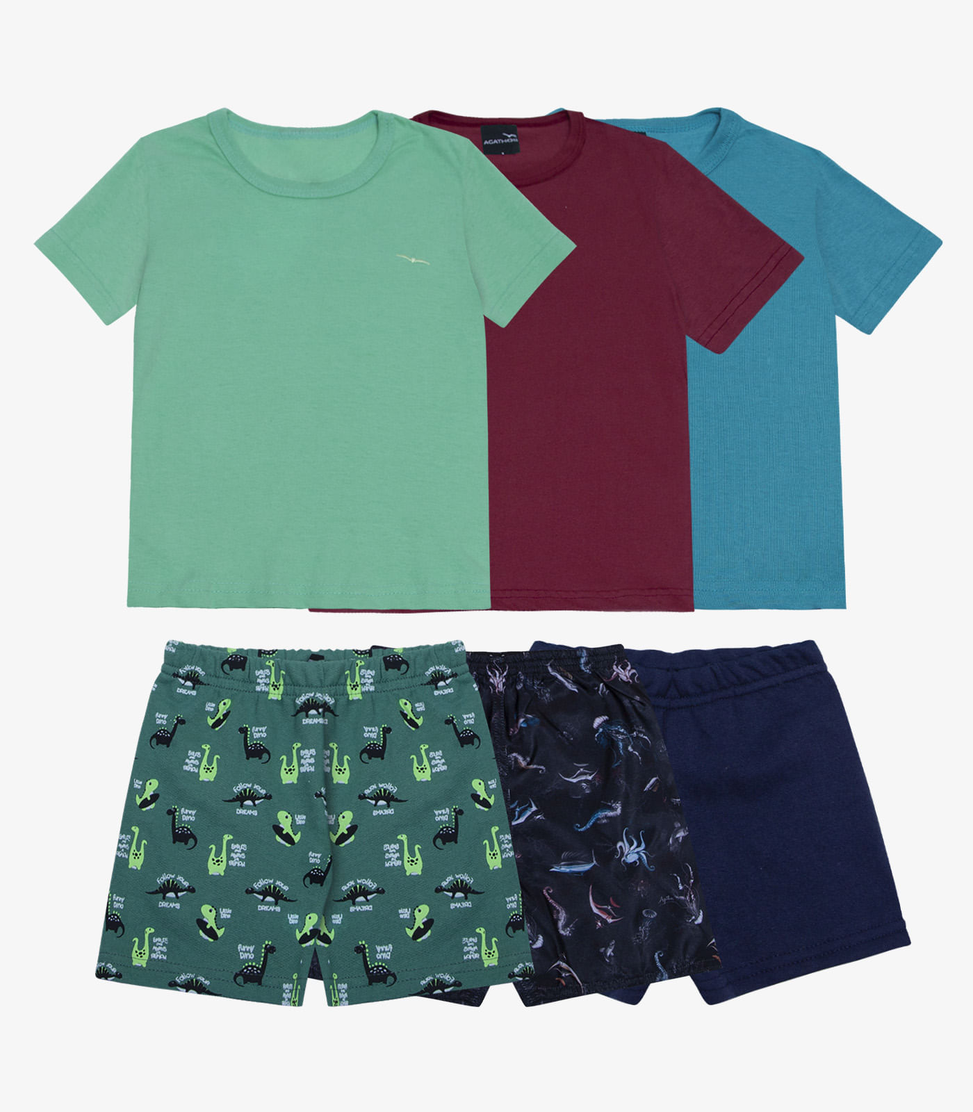 Kit Combo 3 Conjuntos Masculino Sortidos Agathos Sortida