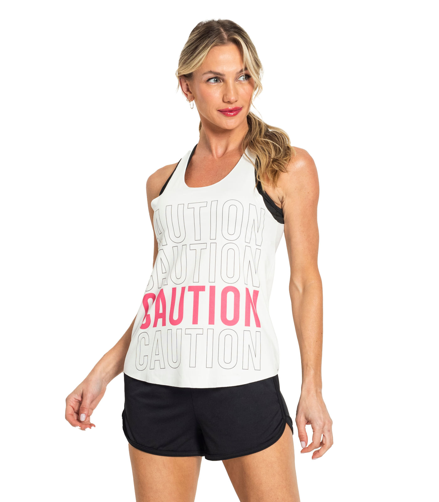 Regata Feminina Caution FTK Fitness Bege