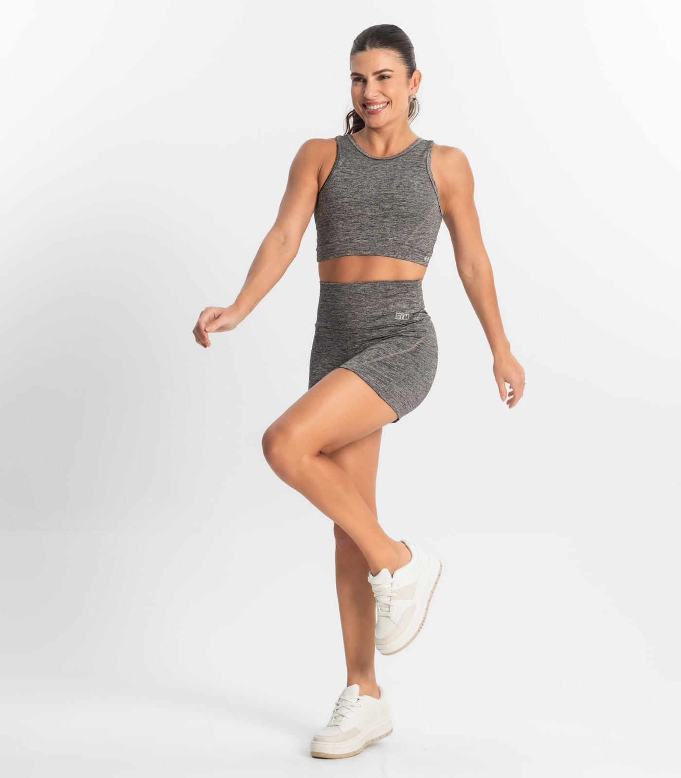 Top Feminino Sem Bojo FTK Fitness Cinza - Imagem 3