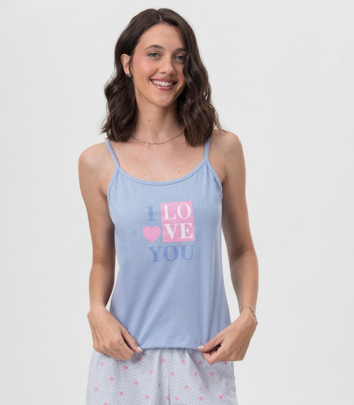 Short Doll Alcinha Estampada Mensageira Da Paz Azul - Imagem 2