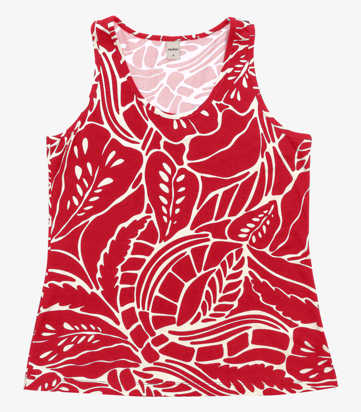Regata Feminina Estampada Rovitex Vermelho - Imagem 2