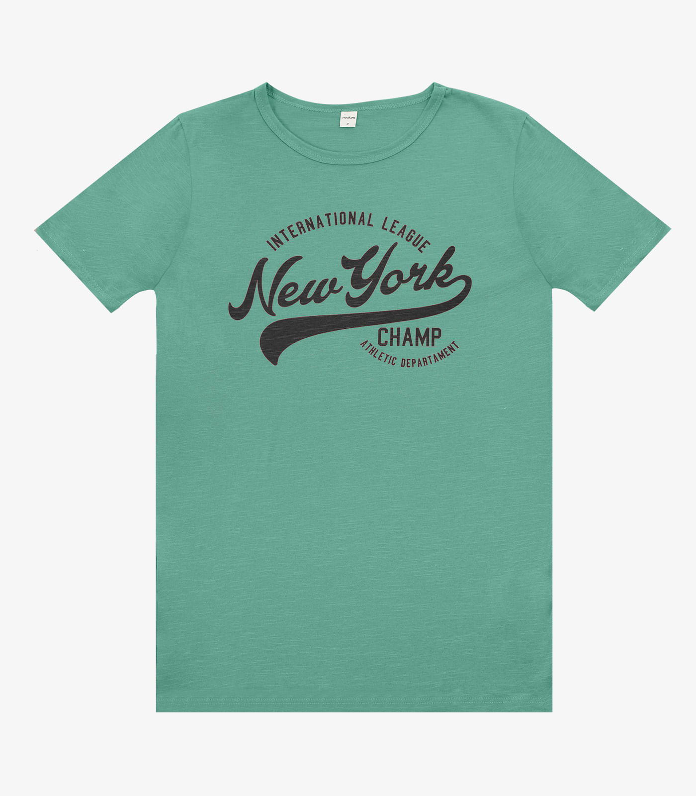 Camiseta Adulto Masculino em Meia Malha Rovitex Verde