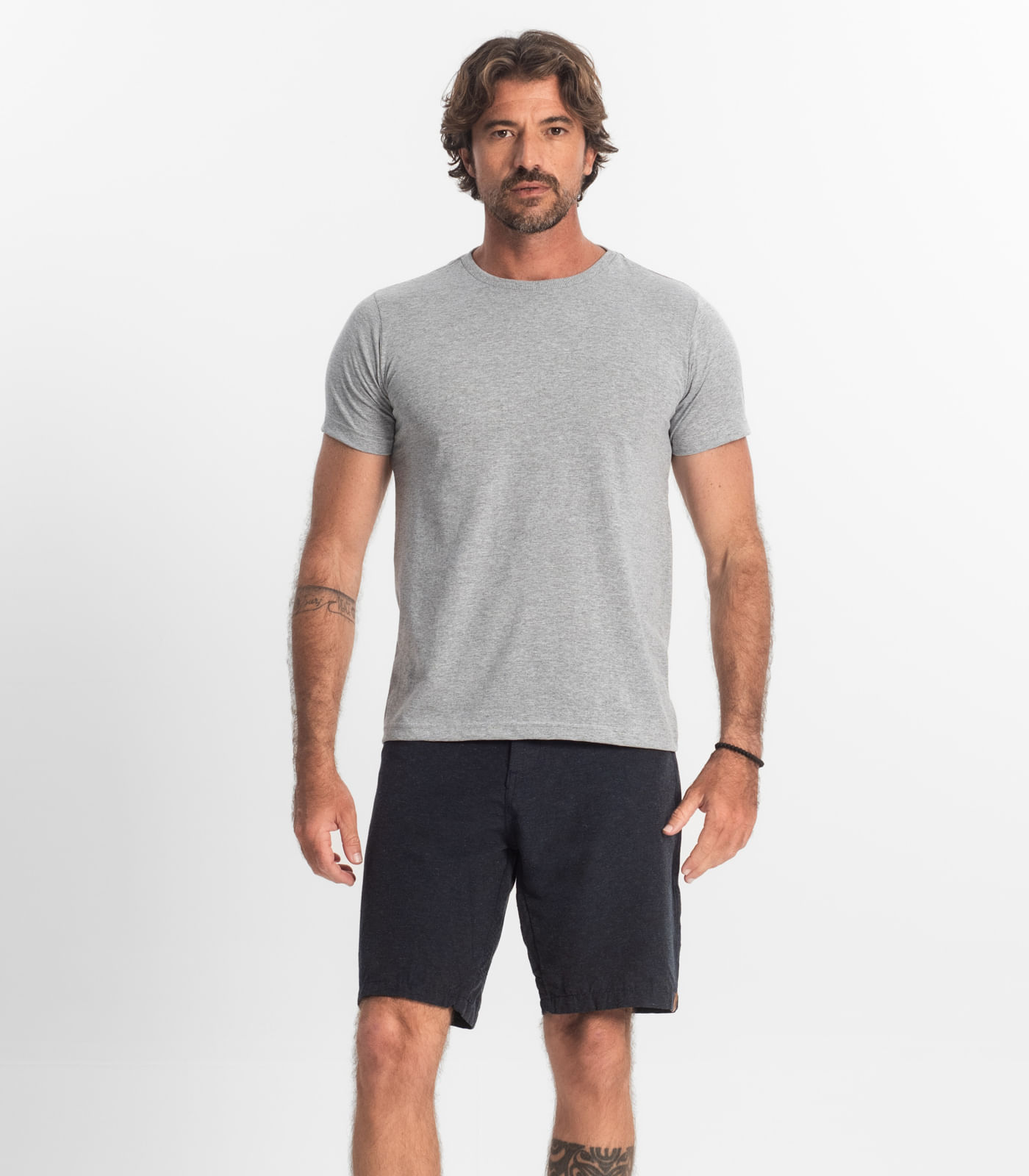 Bermuda Masculina Sarja Com Bolsos Shift Azul