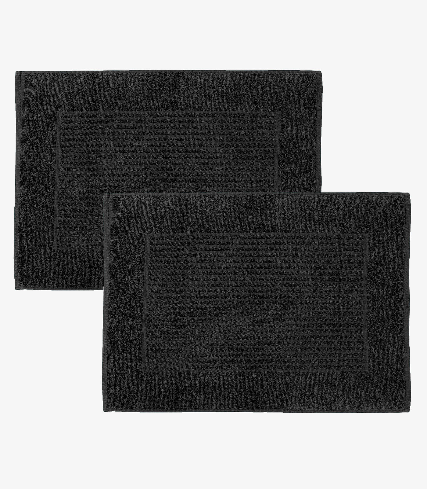Kit 2 Toalhas de Piso Basic com Antiderrapante Atlântica Preto