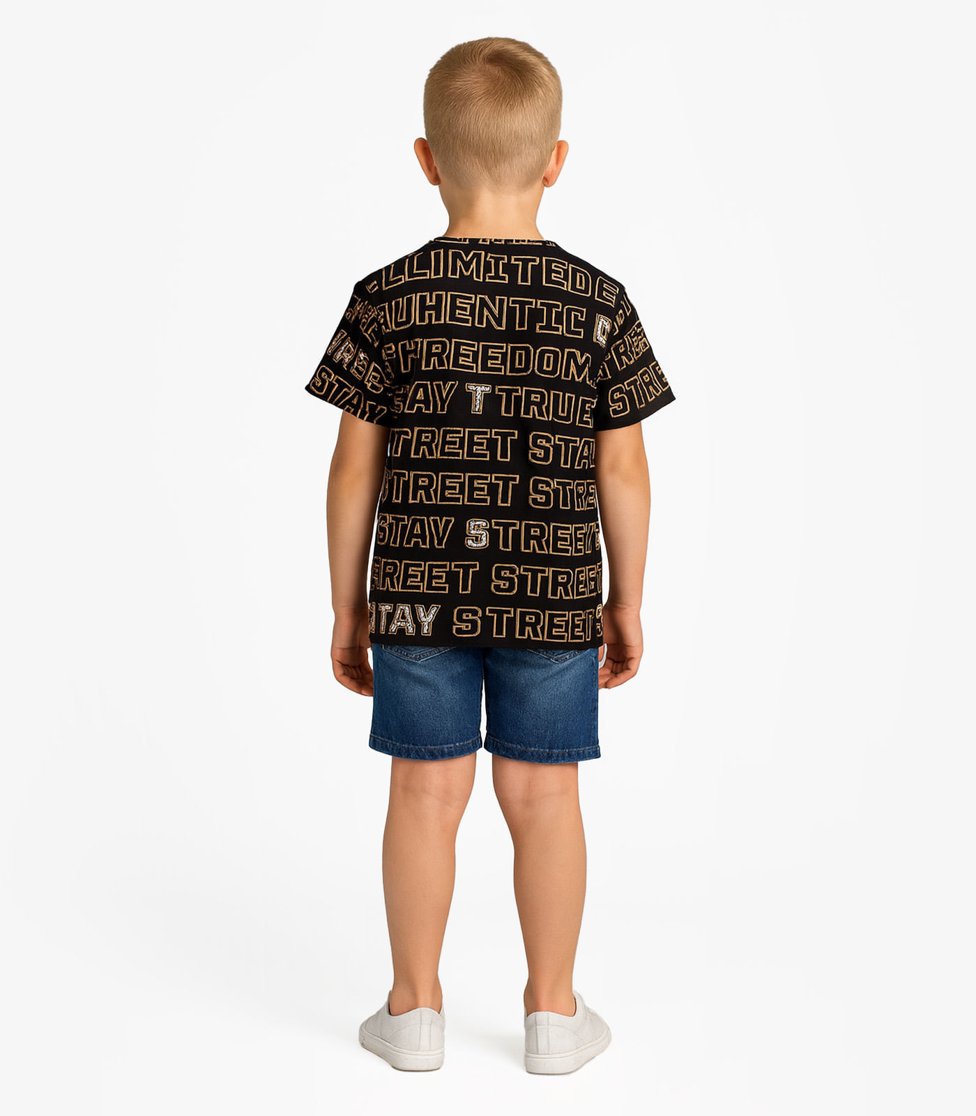 Camiseta Infantil Masculina Infinita Cor Preto - Imagem 2