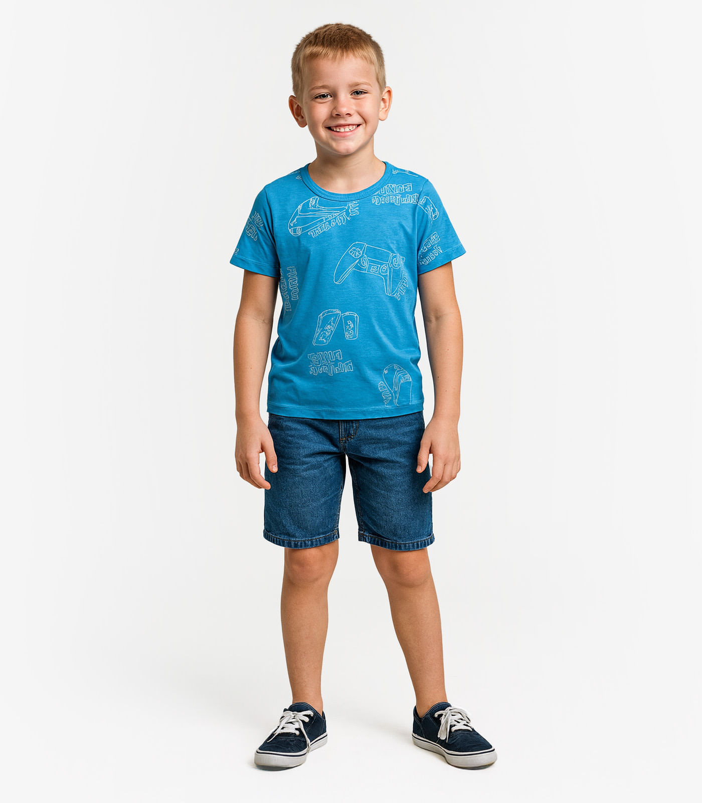 Camiseta Infantil Masculina Infinita Cor Azul