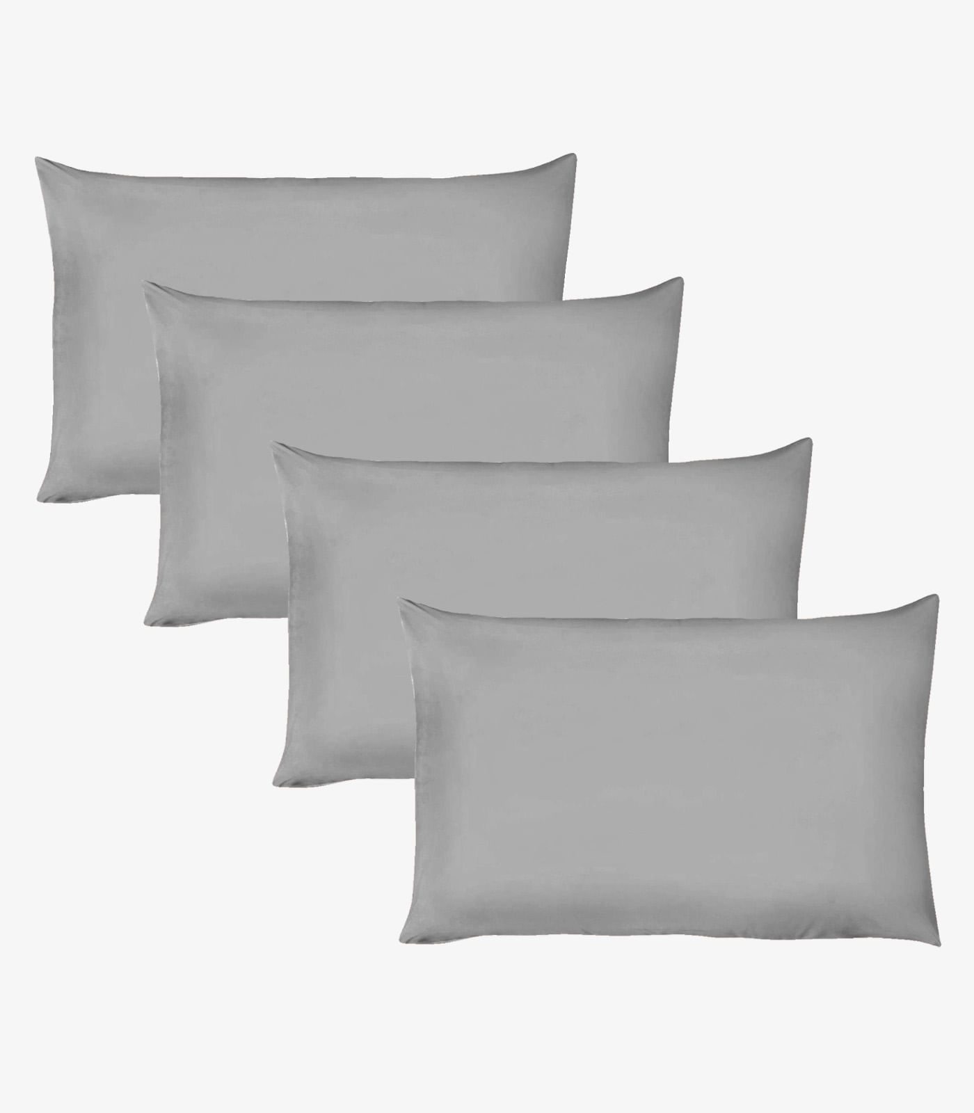 Kit 4 Fronhas Avulsas Lisas Vivaldi Cinza