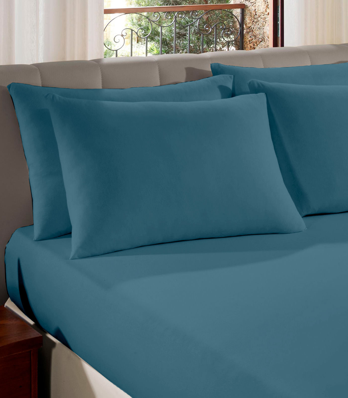 Kit 4 Fronhas Avulsas Lisas Vivaldi Azul - Imagem 2