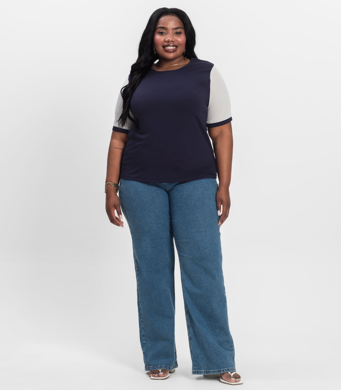 Blusa Feminina Infinita Cor Azul - Imagem 4