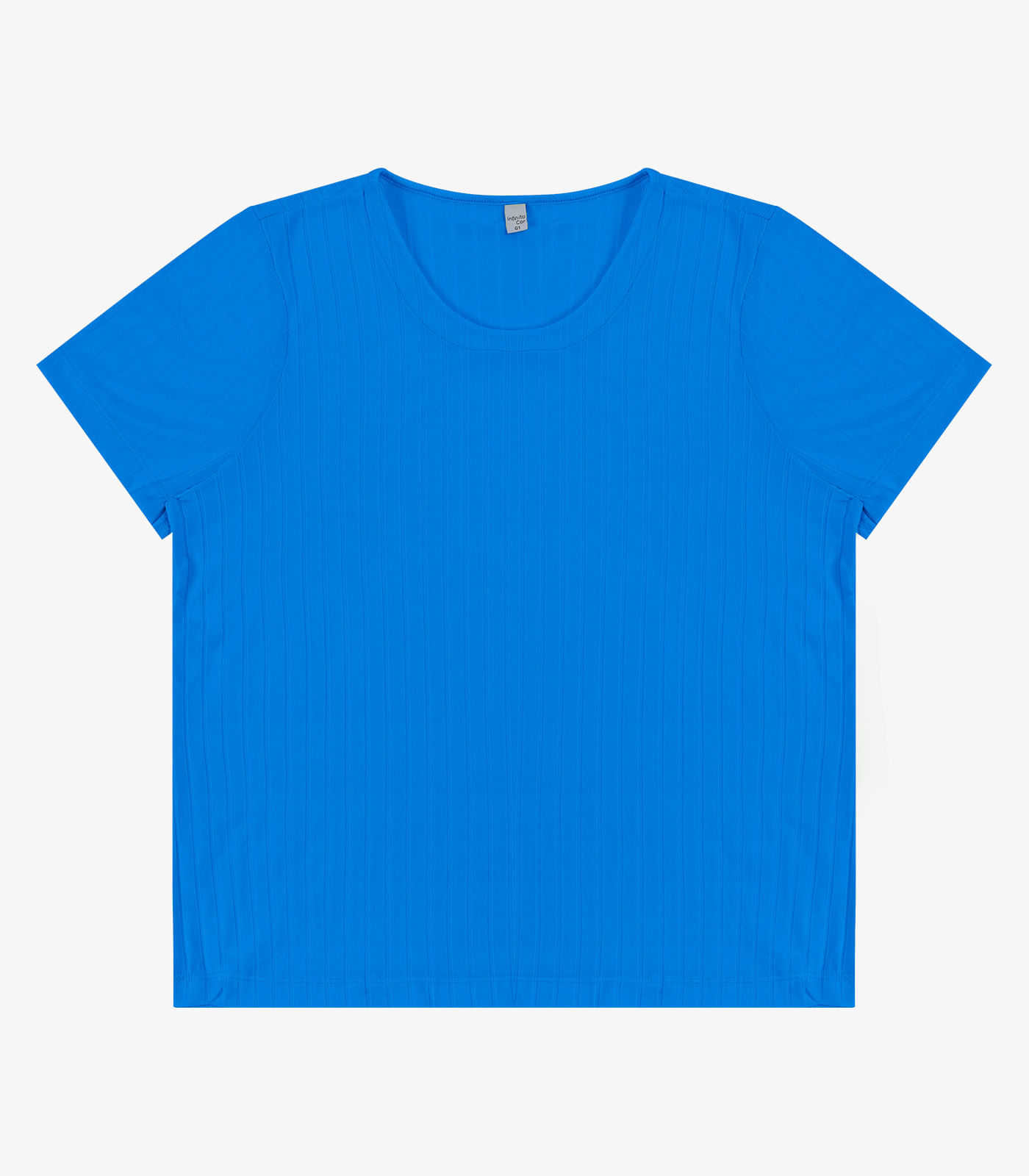 Blusa Malha Delicate Plus Infinita Cor Azul - Imagem 5