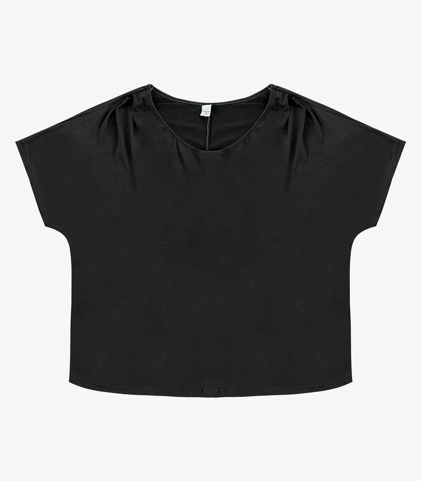 Blusa Lisa Plus Infinita Cor Preto - Imagem 5