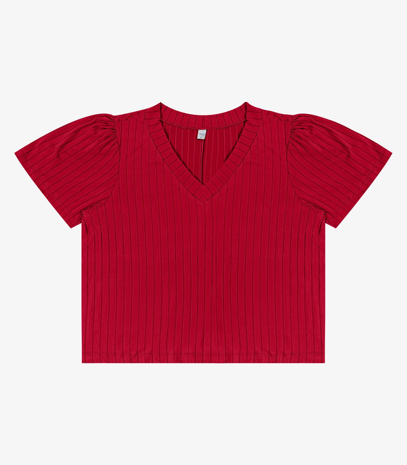 Blusa Canelada Plus Infinita Cor Vermelho - Imagem 19
