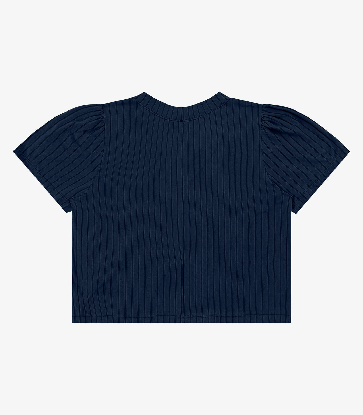 Blusa Canelada Plus Infinita Cor Azul - Imagem 6