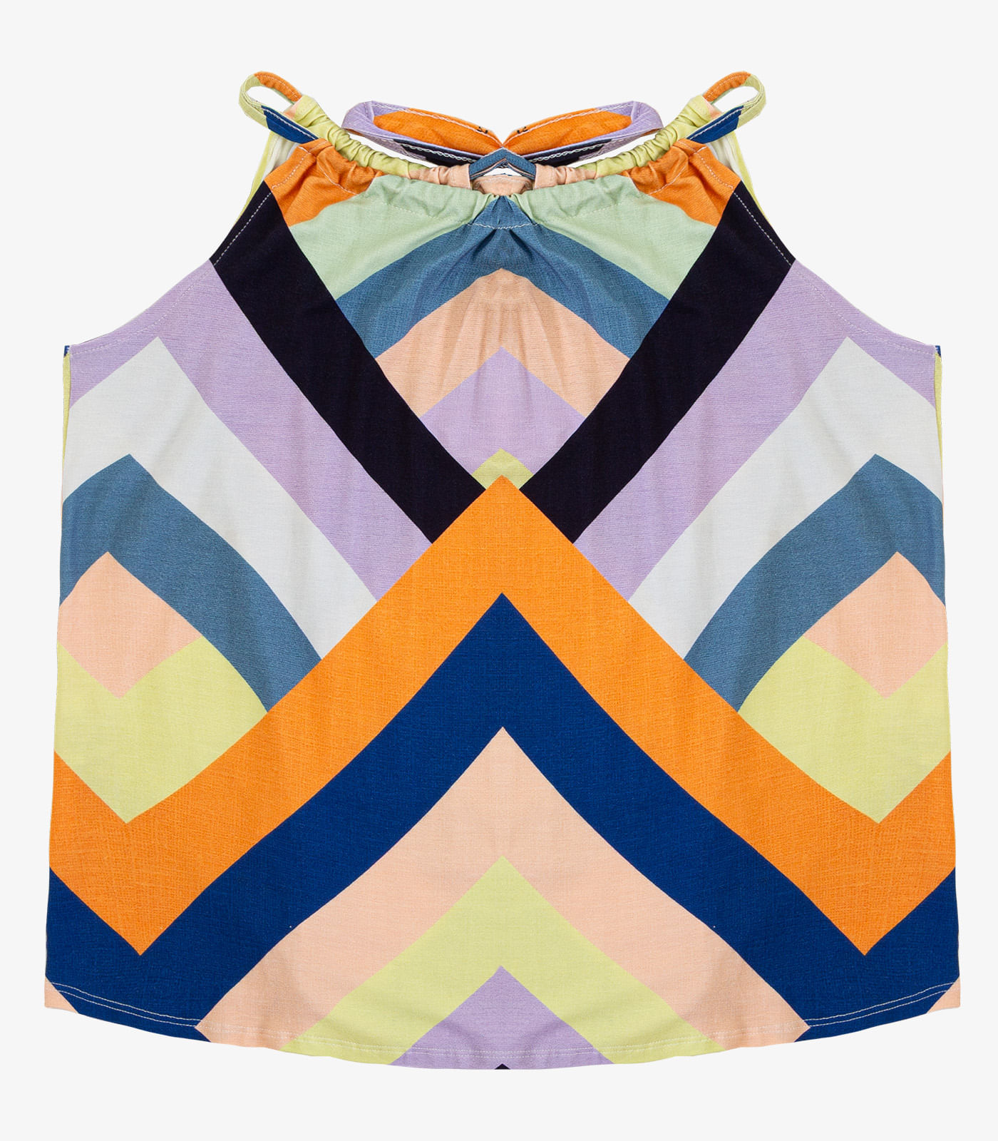 Blusa de Alça Plus Size Infinita Cor Laranja - Imagem 29