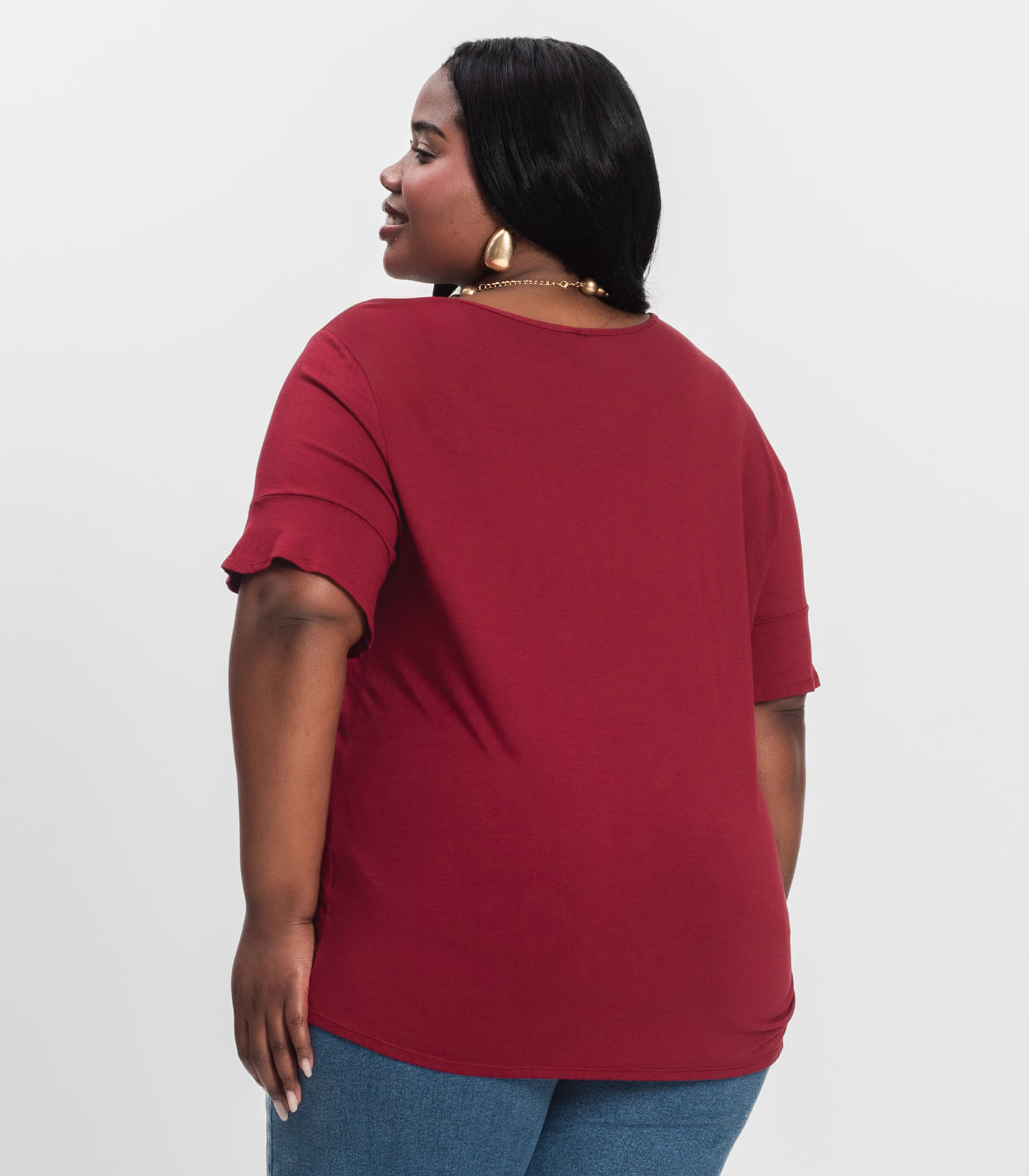 Blusa Plus Size Infinita Cor Rovitex Vermelho - Imagem 15