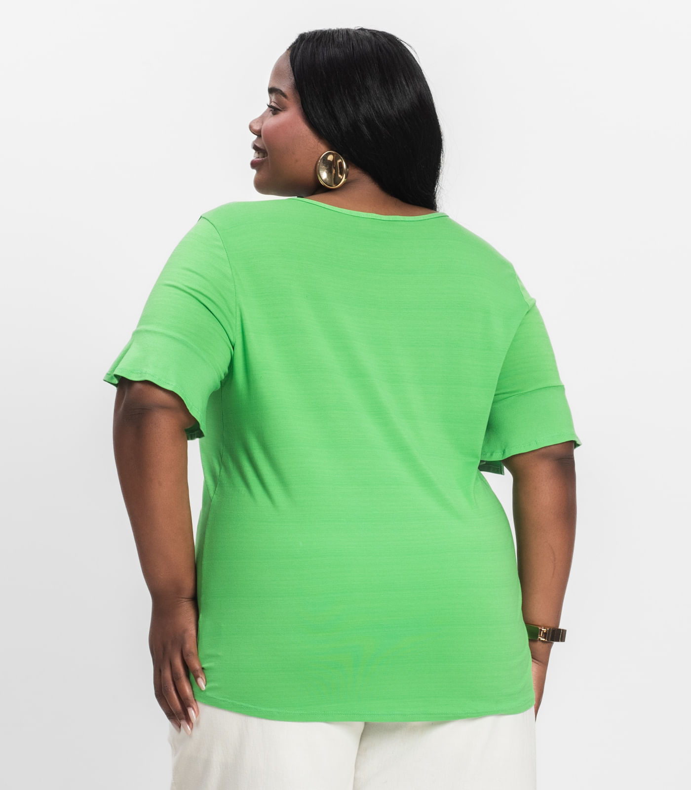 Blusa Plus Size Infinita Cor Rovitex Verde - Imagem 15
