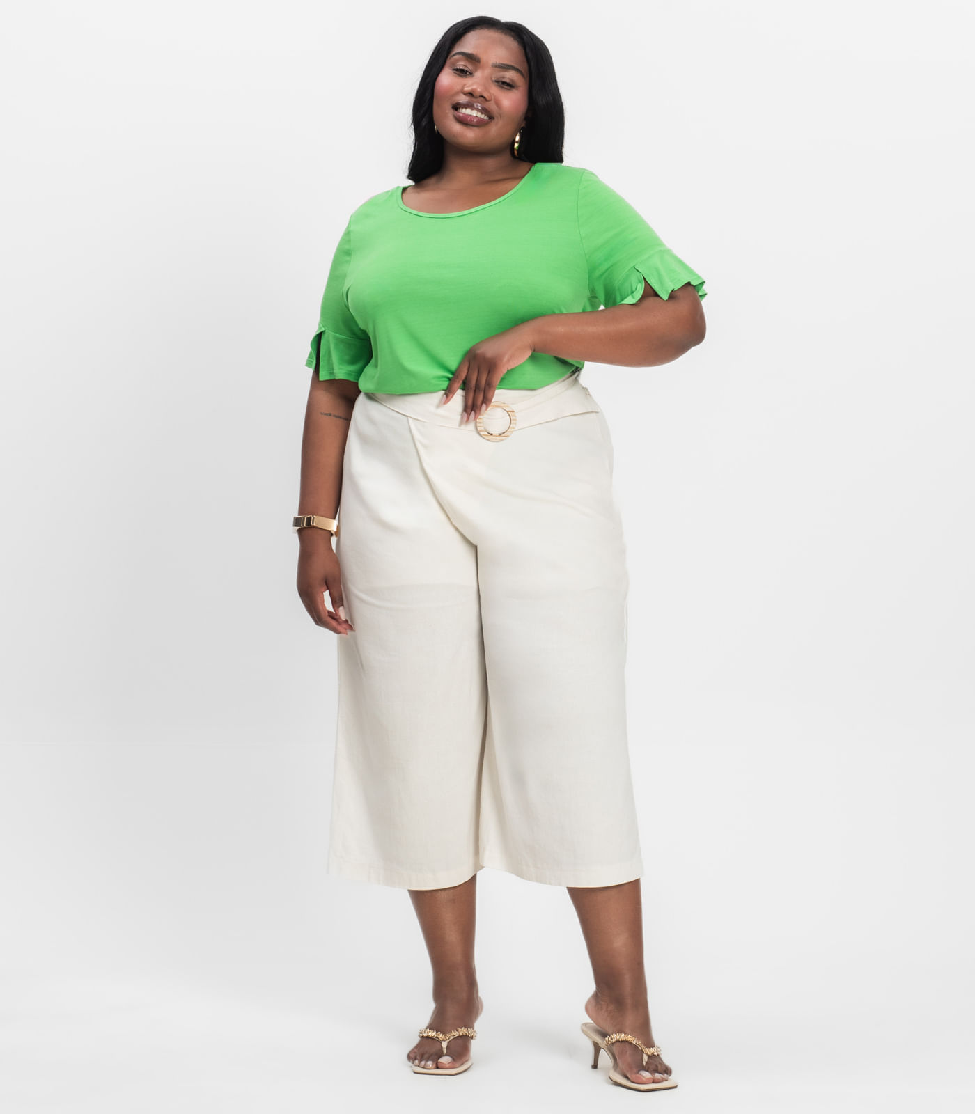 Blusa Plus Size Infinita Cor Rovitex Verde - Imagem 22