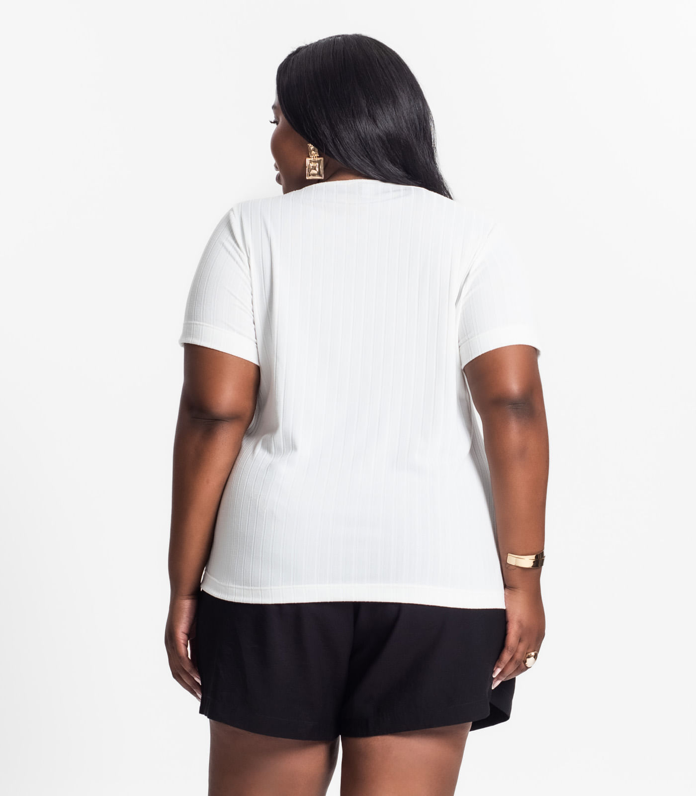 Blusa Malha Delicate Plus Infinita Cor Bege - Imagem 27