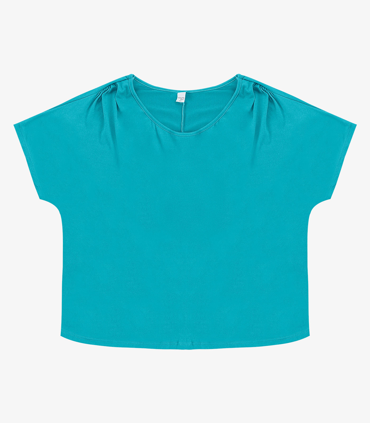 Blusa Lisa Plus Infinita Cor Azul - Imagem 11