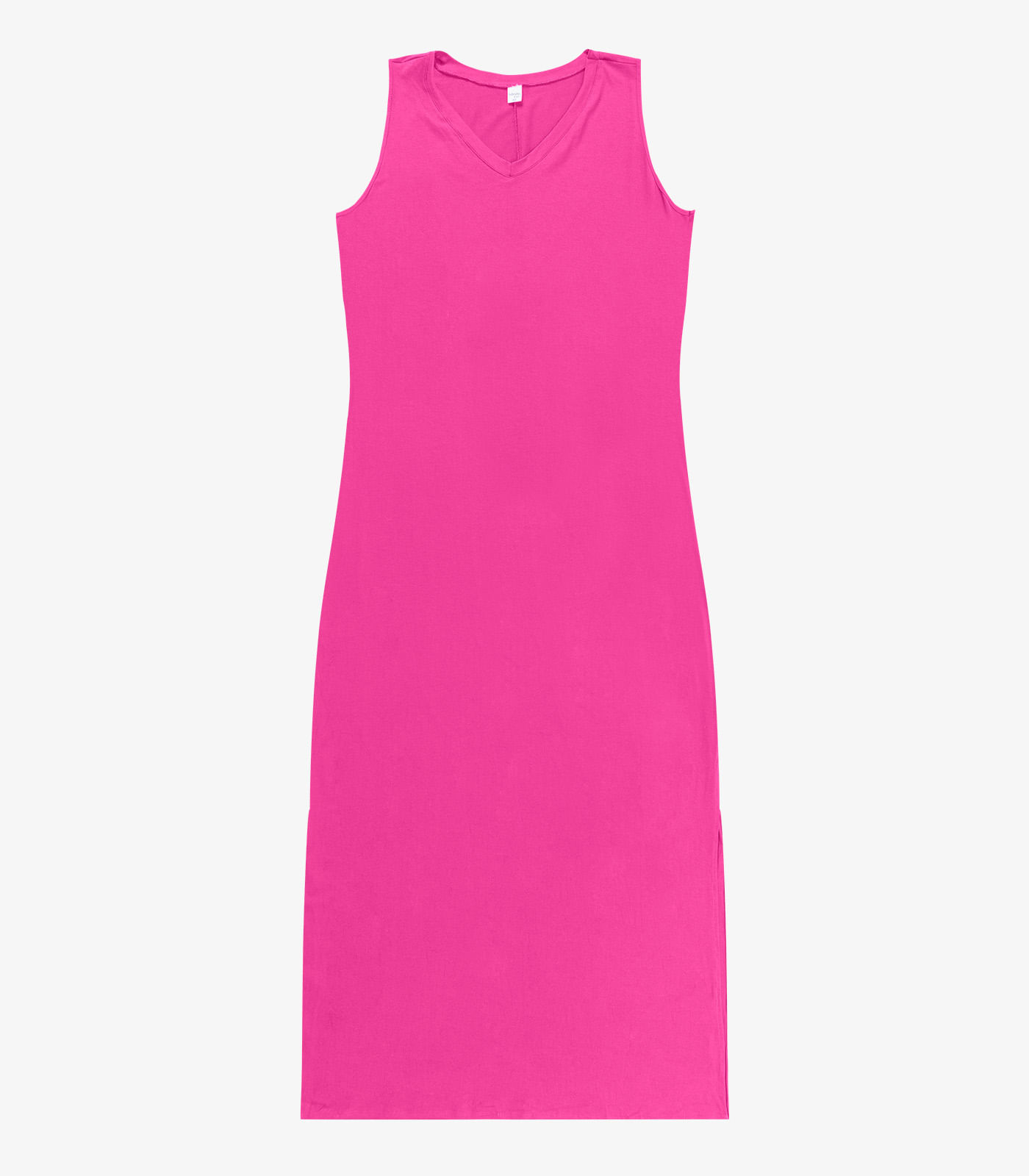 Vestido Longo Plus Size Infinita Cor Rosa - Imagem 11