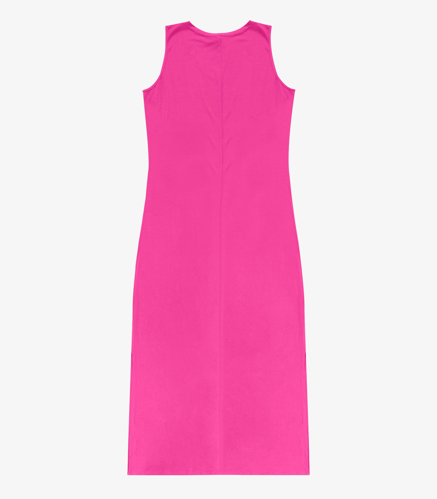 Vestido Longo Plus Size Infinita Cor Rosa - Imagem 4