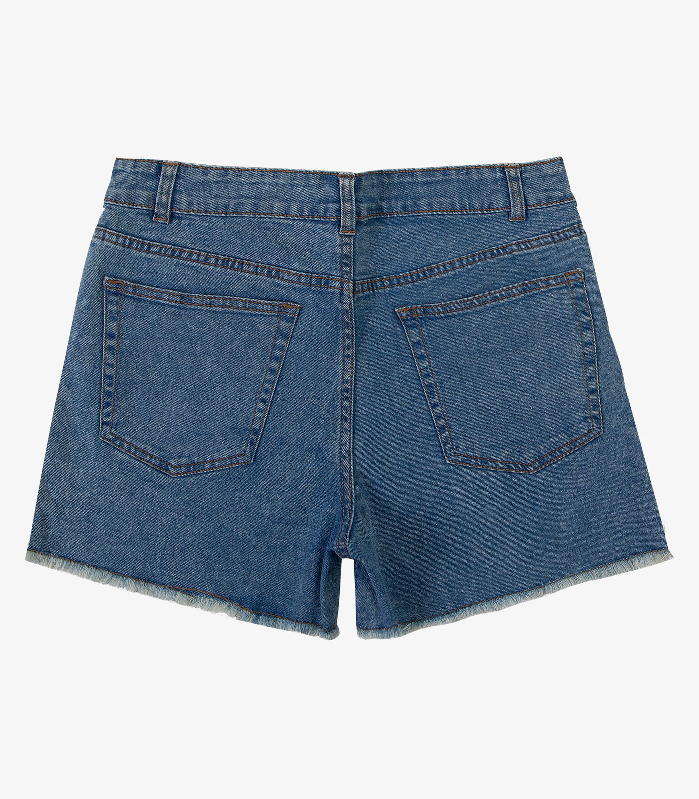 Shorts Jeans Azul Feminino Adulto Básico Select - Imagem 12